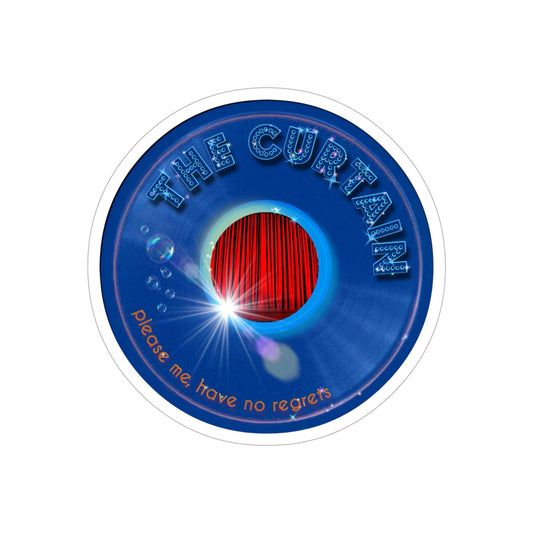 Donut Bumper/Outdoor Sticker - "The Donut Without" - series 1.0 - variant 1 - blue donut - [Die-Cut] 6"x 6"