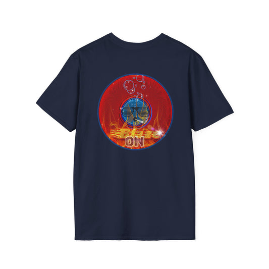 Classic Donut Tee - Unisex Soft-Style - "Fire Blazed Donuts" - series 1.0  - red phatty donut