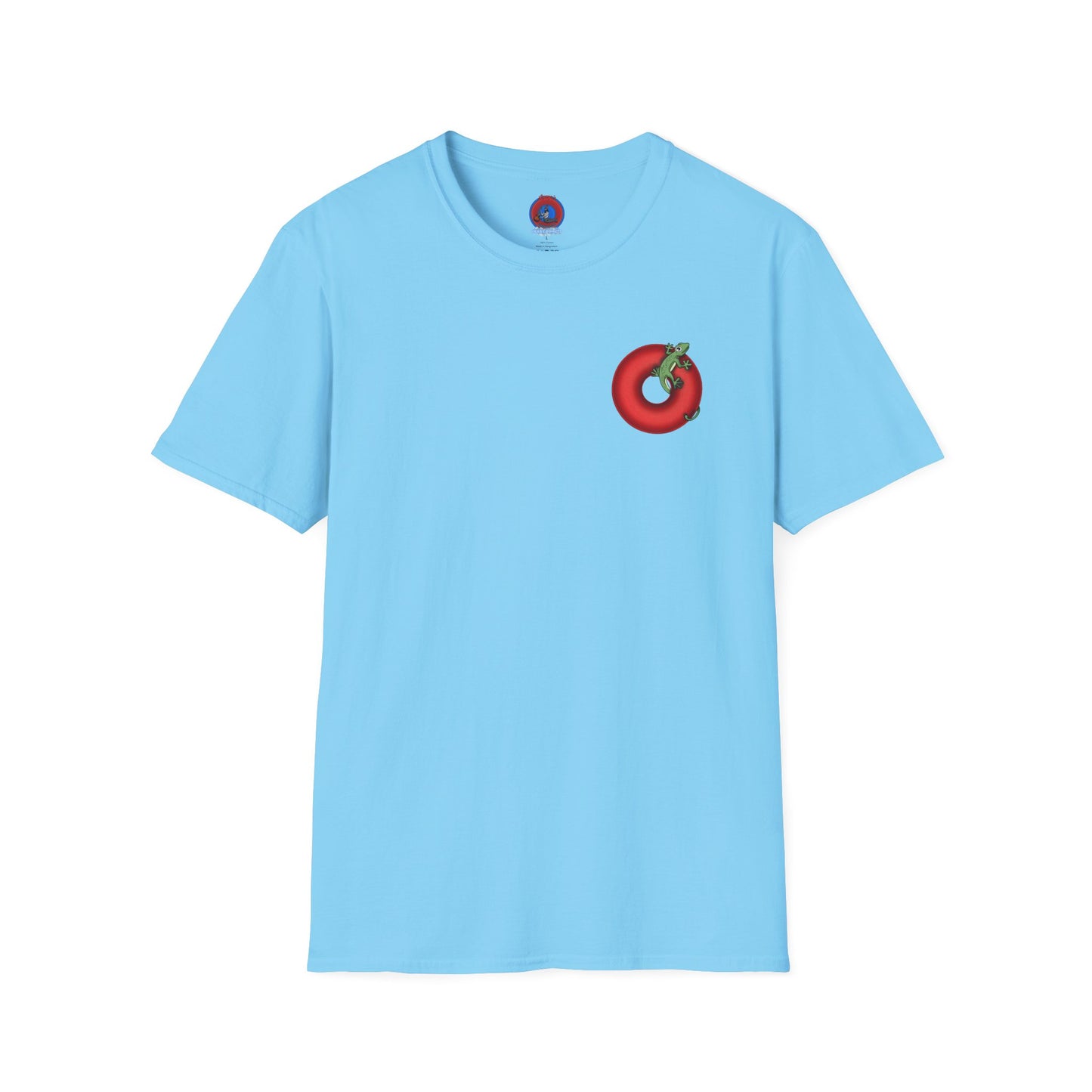 Classic Donut Tee - Unisex Soft-Style - "Practically Extinct Tee Shirt" - plump vivid red donut - variant 1