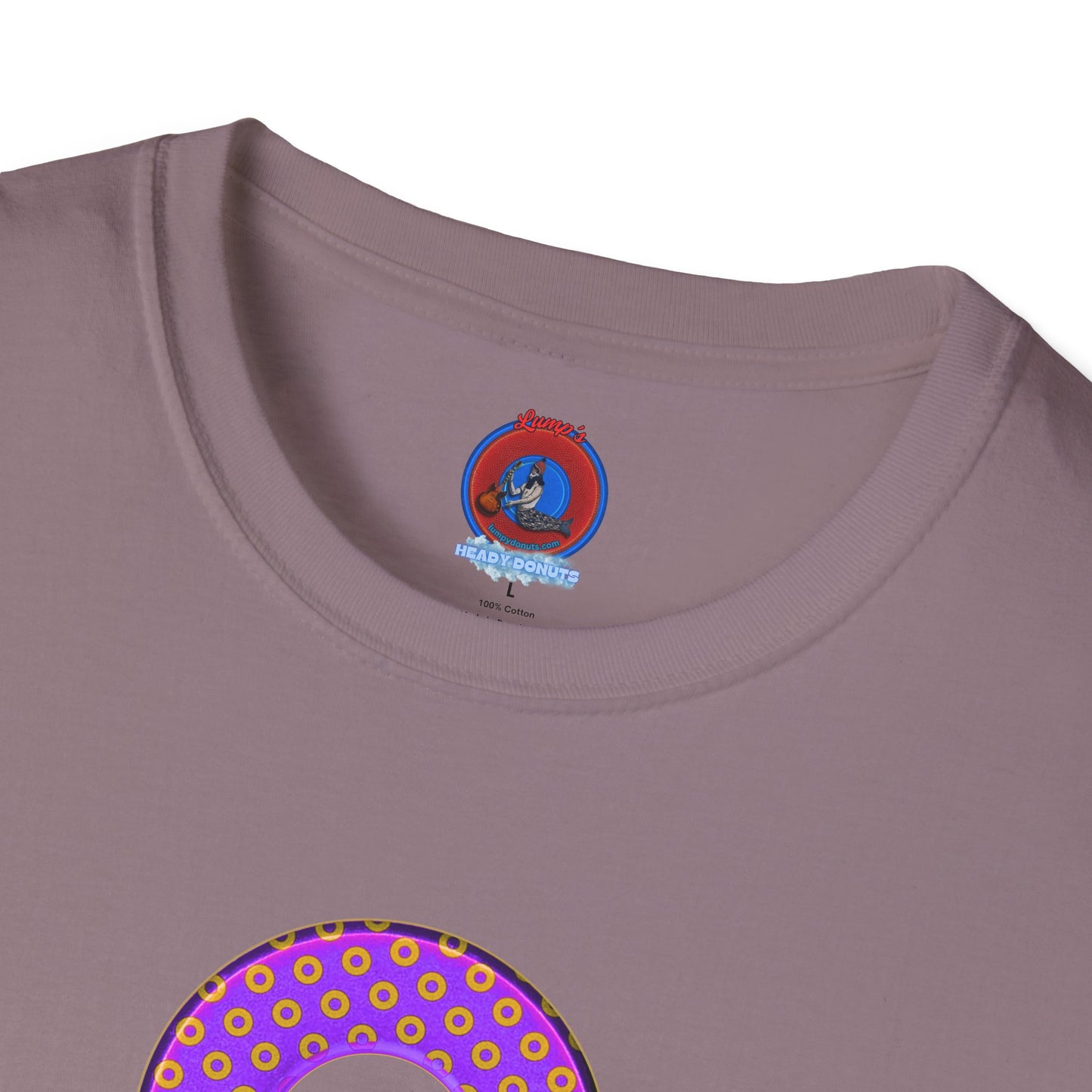 Plain Donuts/Unisex Soft-Style - "Plain Electric Paradoxical Donuts" - bright purple/magenta donuts