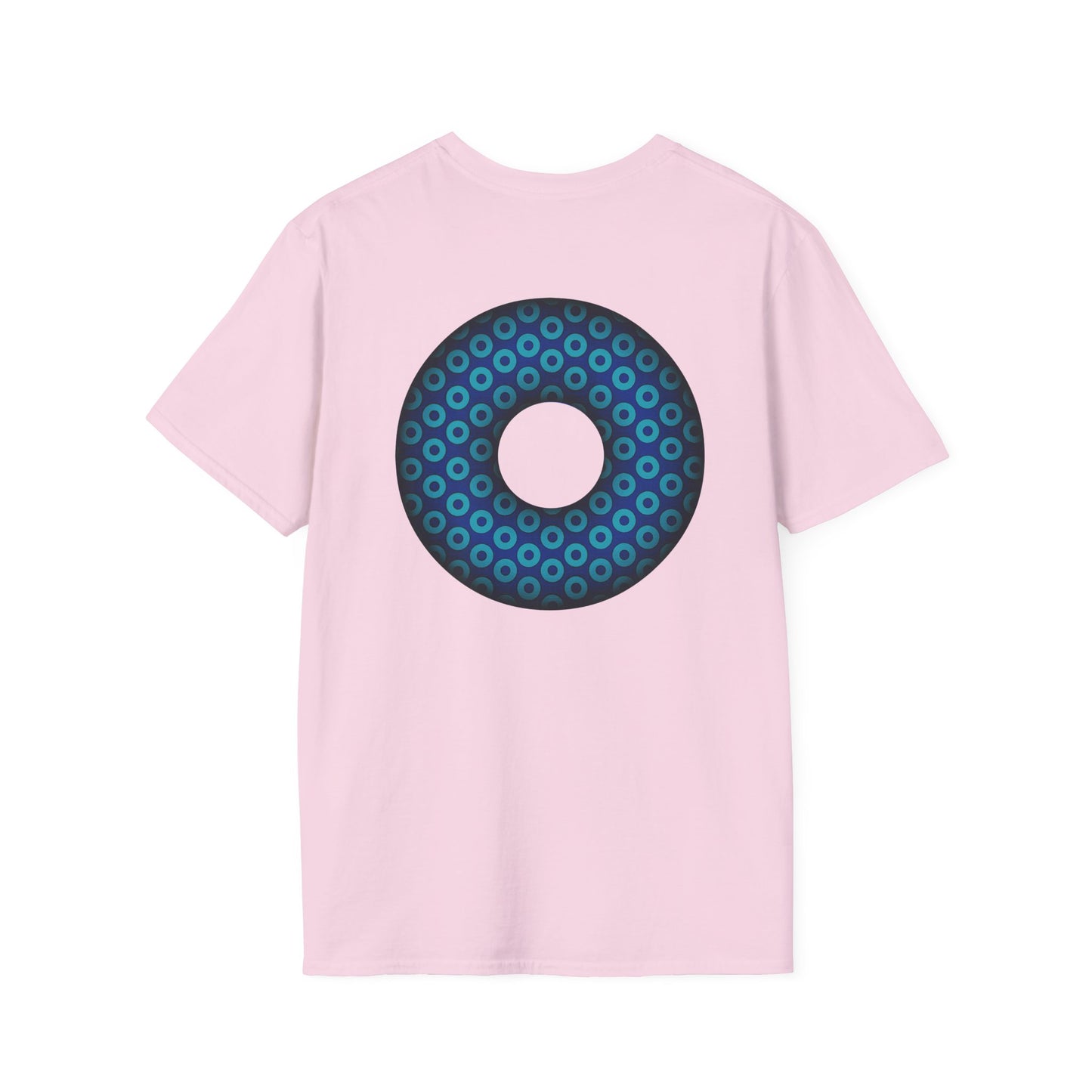 Plain Donuts/Unisex Soft-Style - "Plain Paradoxical Grided Donuts" - light blue/dark blue donuts