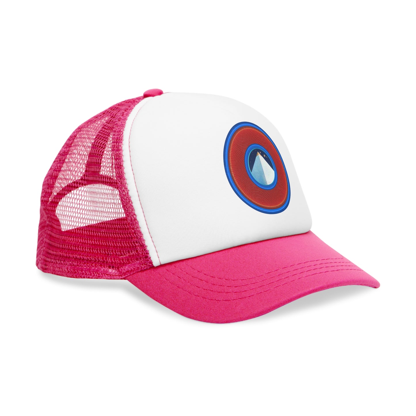 Lumpy Trucker Hat - "Limestone Blocks so Large" - variant 1 - red traditional donut