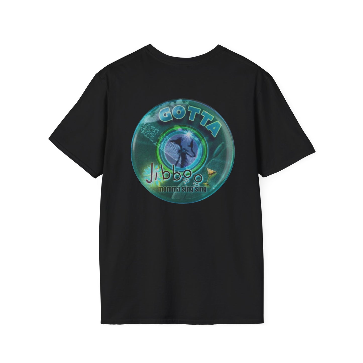 Classic Donut Tee - Unisex Soft-Style - "Momma just got out of Sing Sing" - dark teal donut