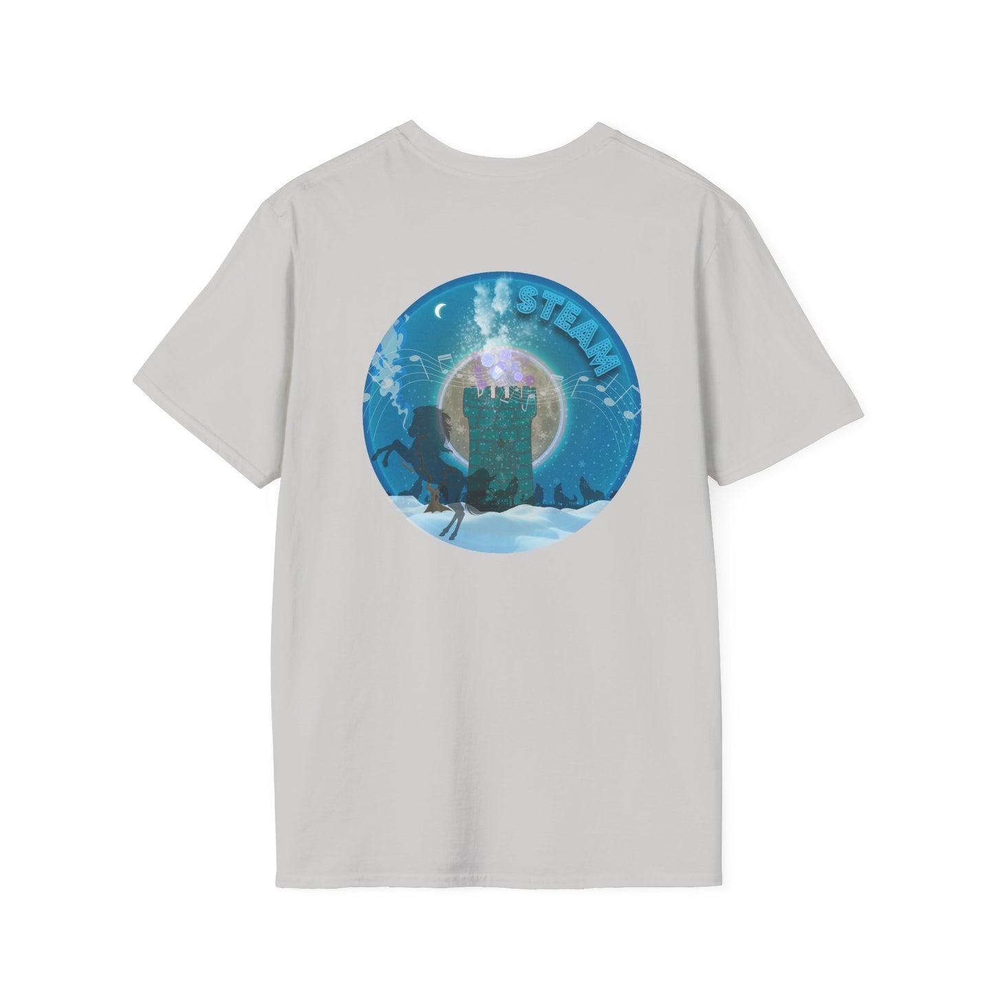 Classic Donut Tee - Unisex Soft-Style - "Steaming Fresh Donuts" - series 1.0 - vivid blue donut