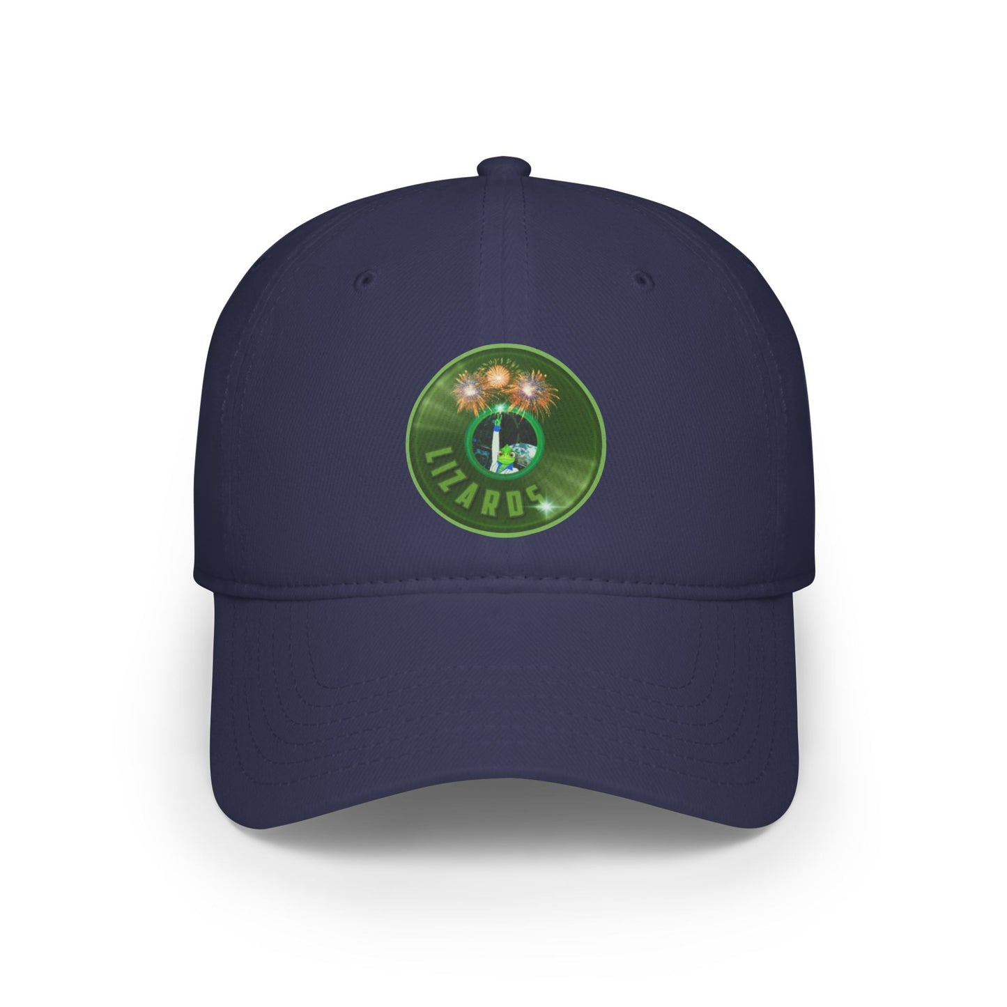 Lumpy Donut Baseball Cap - "Rutherford's Staying Alive Donut Cap" - variant 1 vivid green record donut w/
