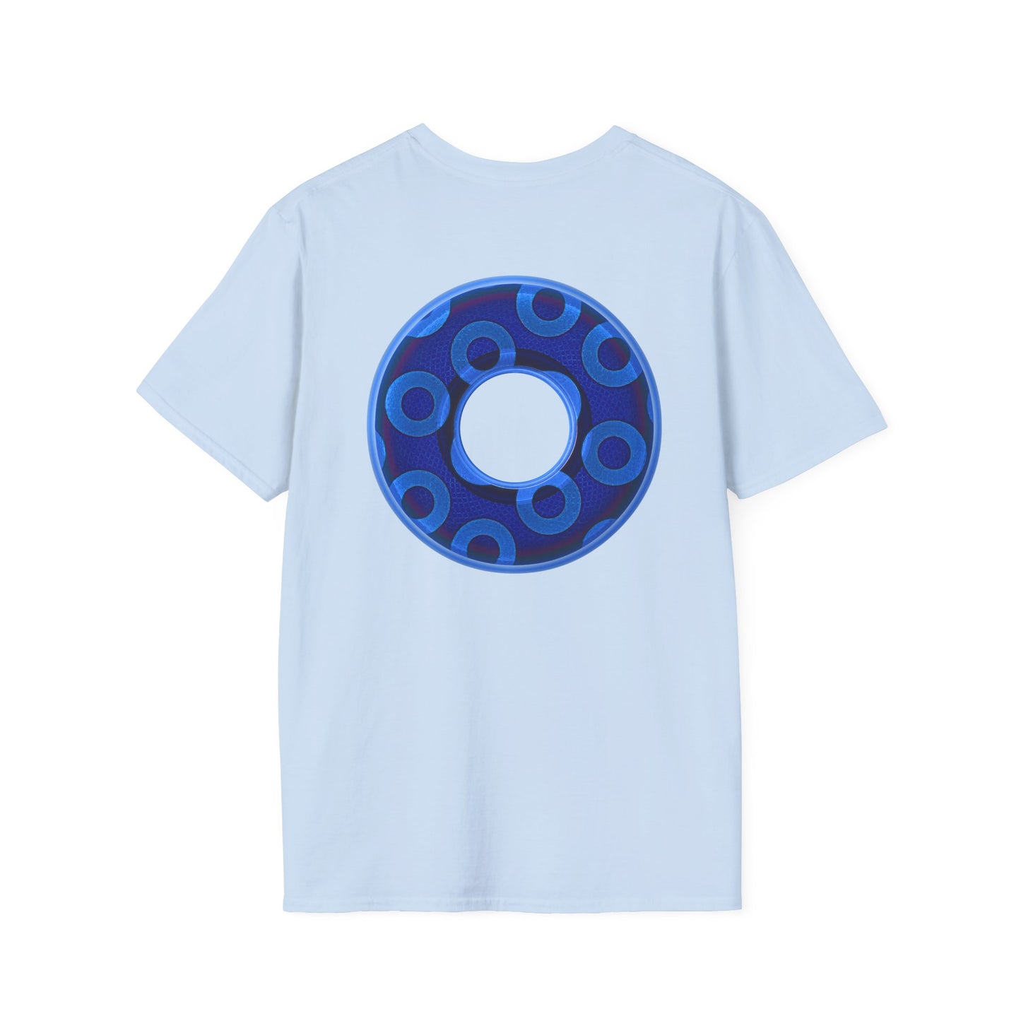 Plain Donuts/Unisex Soft-Style - "Plain Rustic Paradoxical Donuts" - Carolina blue/dark blue donuts