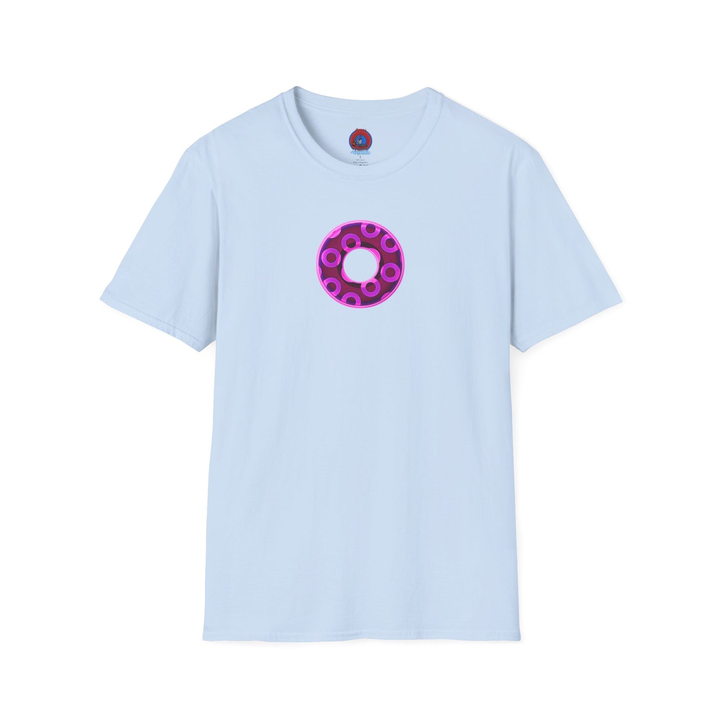 Plain Donuts/Unisex Soft-Style - "Plain Rustic Paradoxical Donuts" - magenta/burgundy donuts