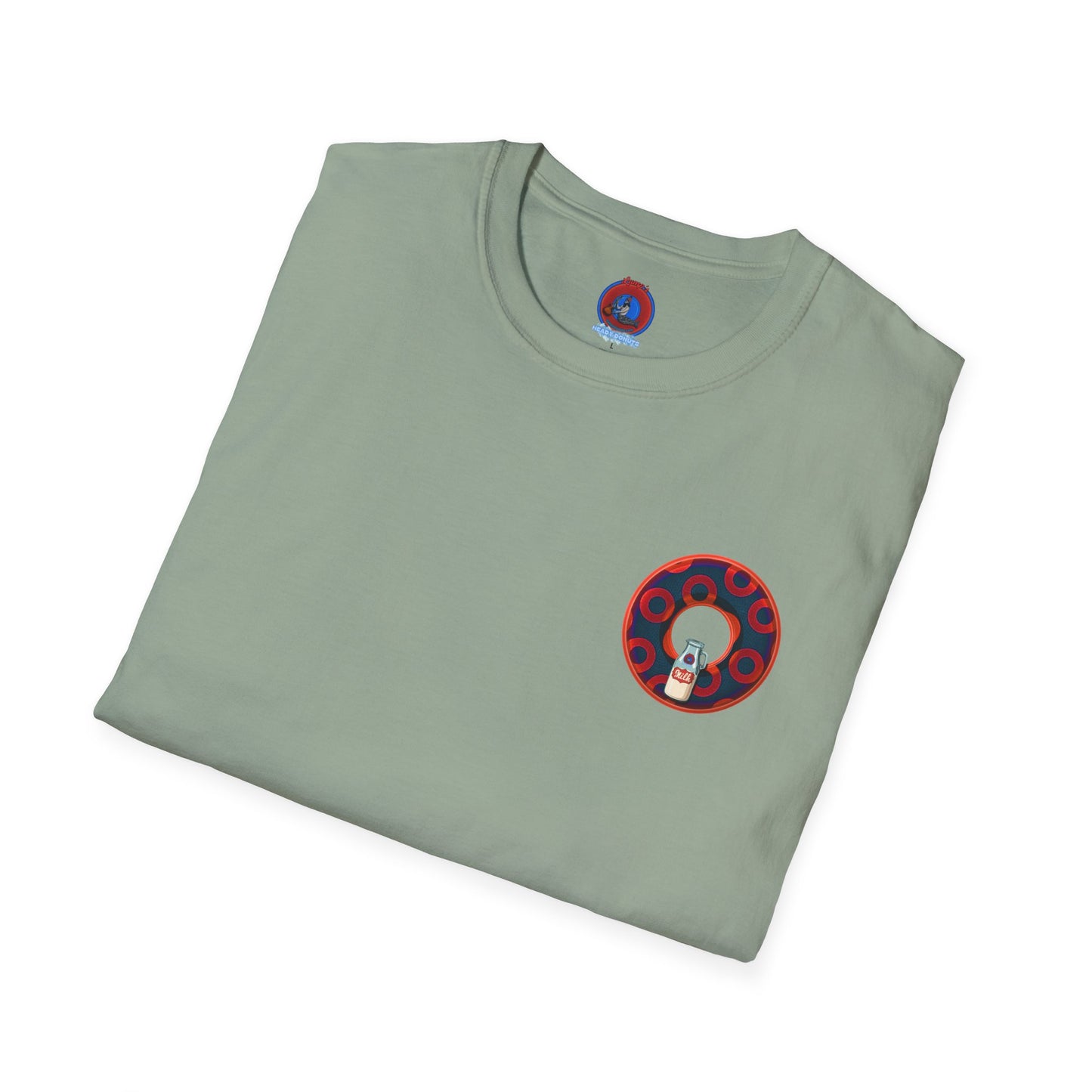 Classic Donut Tee - Unisex Soft-Style - "Wooked Cream - YEMSG Donut " -purple/red rustic paradox donut - variant 3
