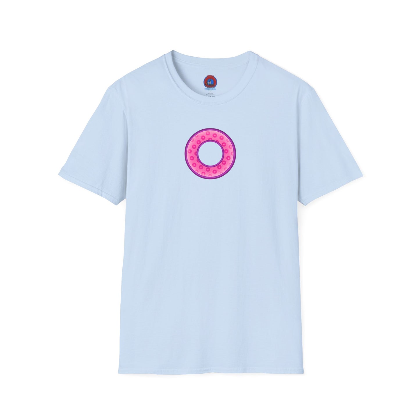 Plain Donuts/Unisex Soft-Style - "Plain Wide Mouthed Paradoxical Donuts" - pink/light purple donuts