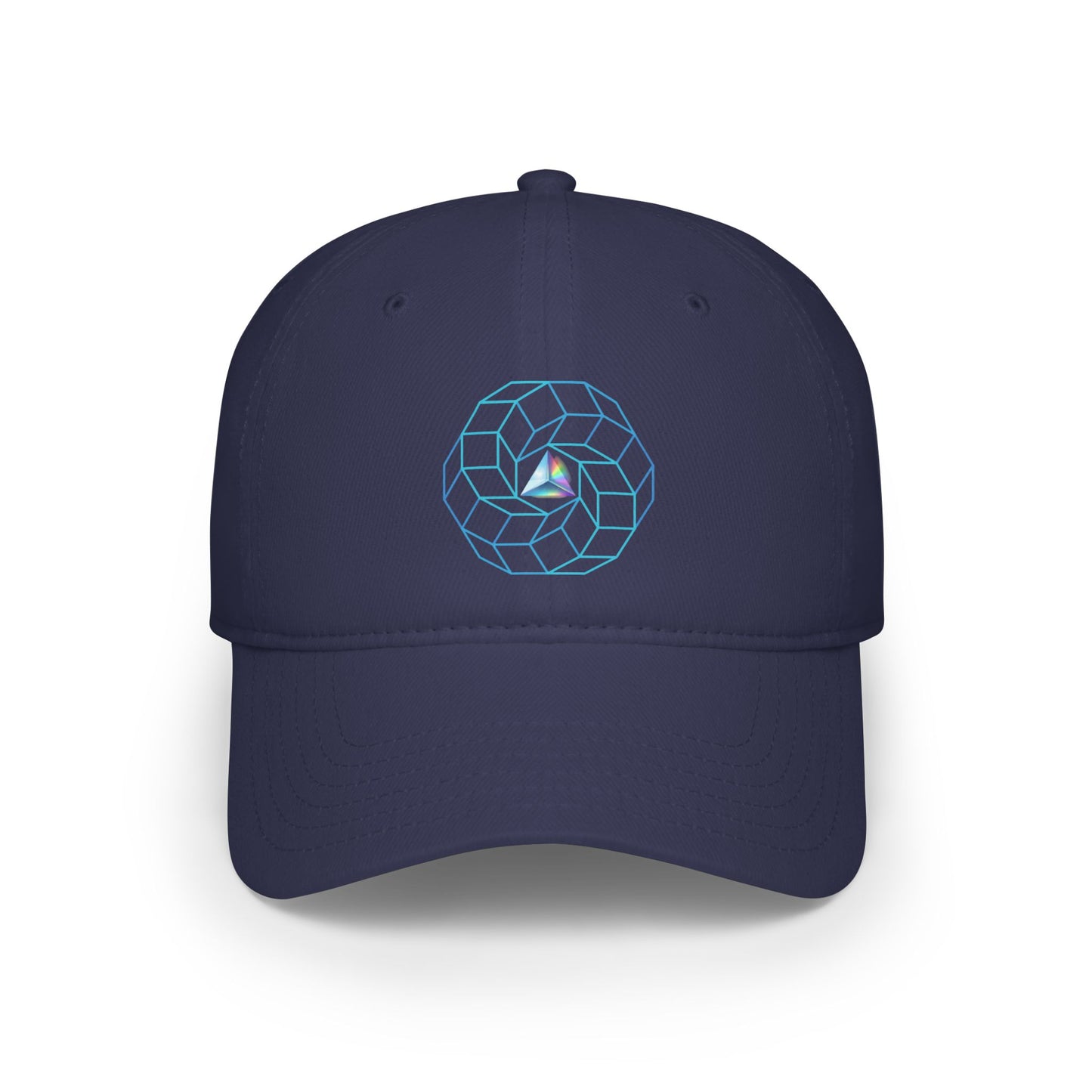 Lumpy Donut Baseball Cap - "Dark Side of this Donut Cap" - blue cubed donut w/