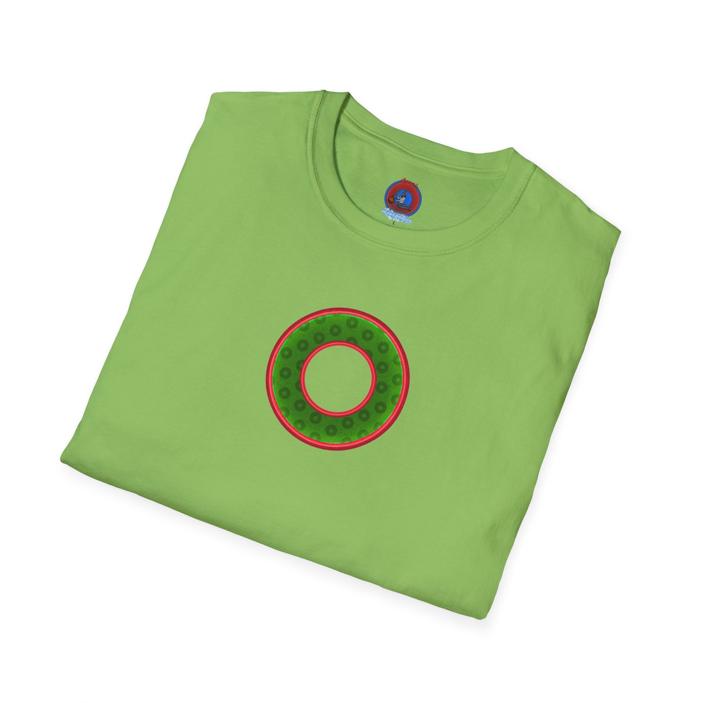 Plain Donuts/Unisex Soft-Style - "Plain Wide Mouthed Paradoxical Donuts" - Irish green/red donuts