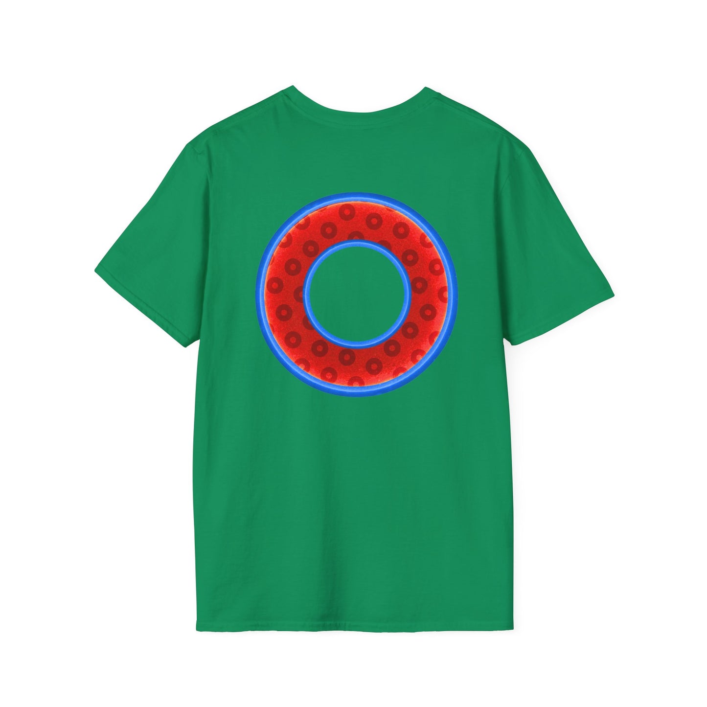 Plain Donuts/Unisex Soft-Style - "Plain Wide Mouthed Paradoxical Donuts" - red/medium royal blue donuts