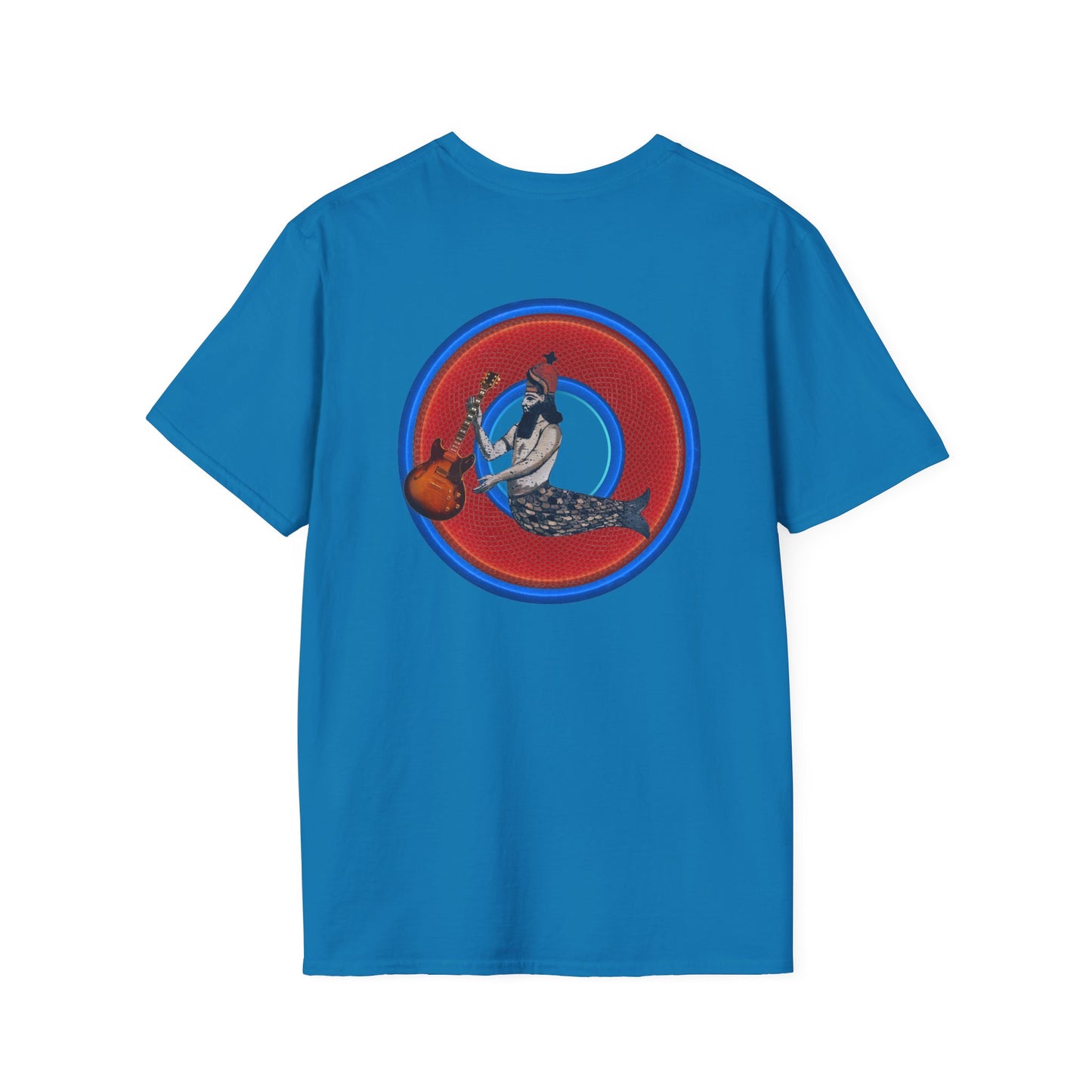 Classic Donut Tee - Unisex Soft-Style - "Doggone Dagon Donut - the Original Fish Head" - series 1.0  - red/blue donut