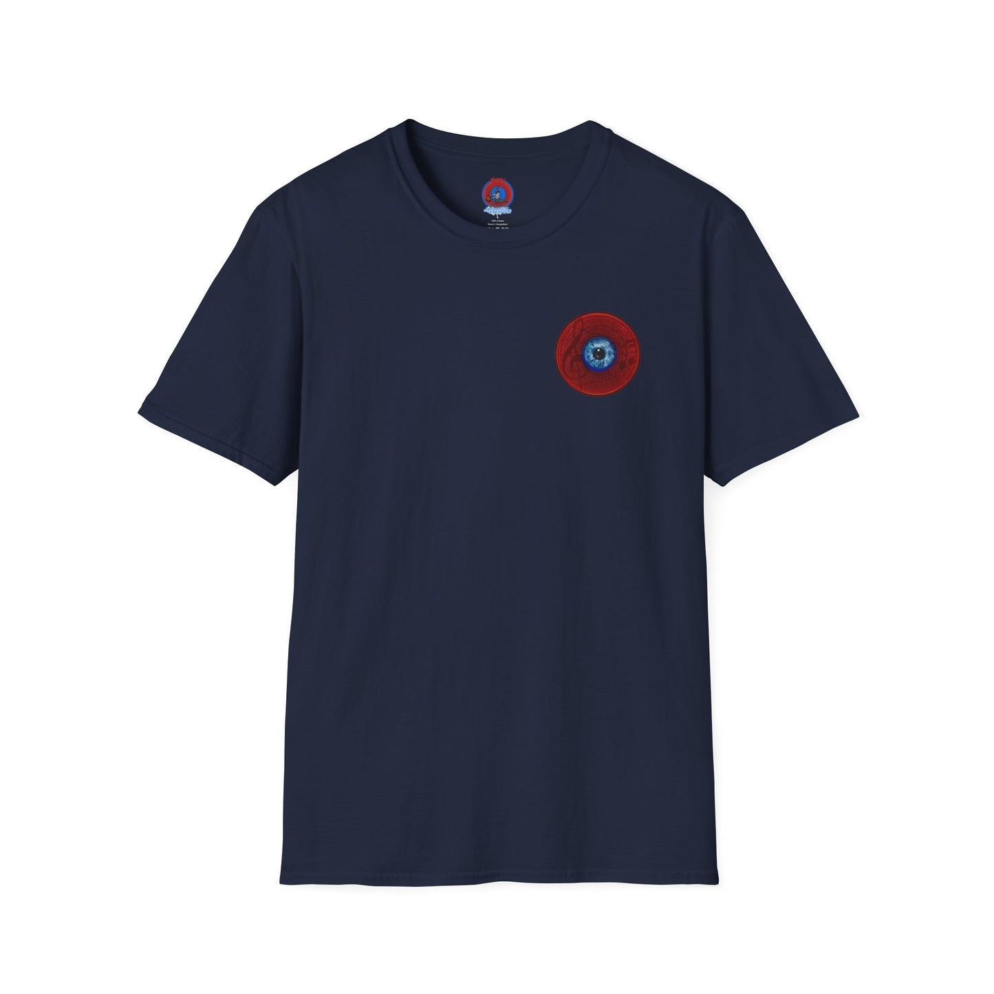 Classic Donut Tee - Unisex Soft-Style - "Peering through Your Opacity" - series 1.0 - red donut w/eye