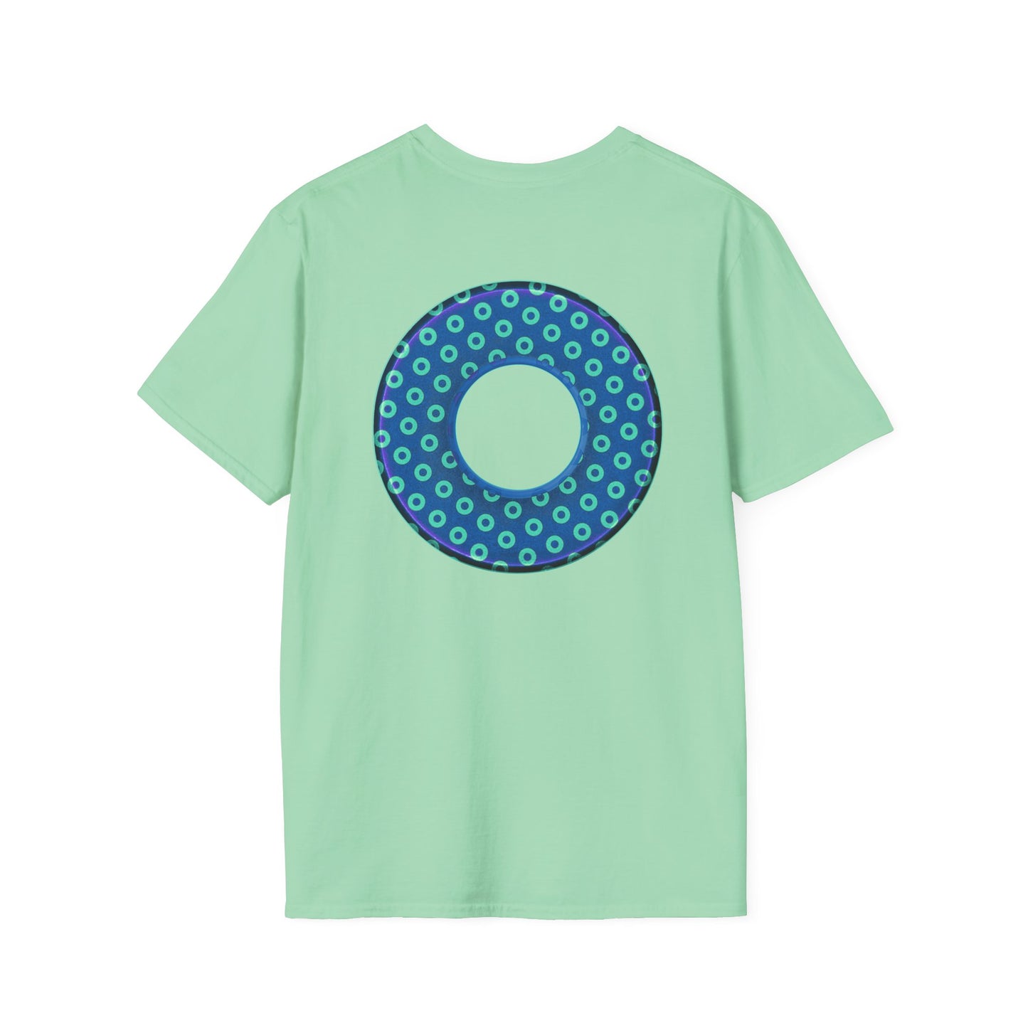 Plain Donuts/Unisex Soft-Style - "Plain Electric Paradoxical Donuts" - blue/seafoam green donuts