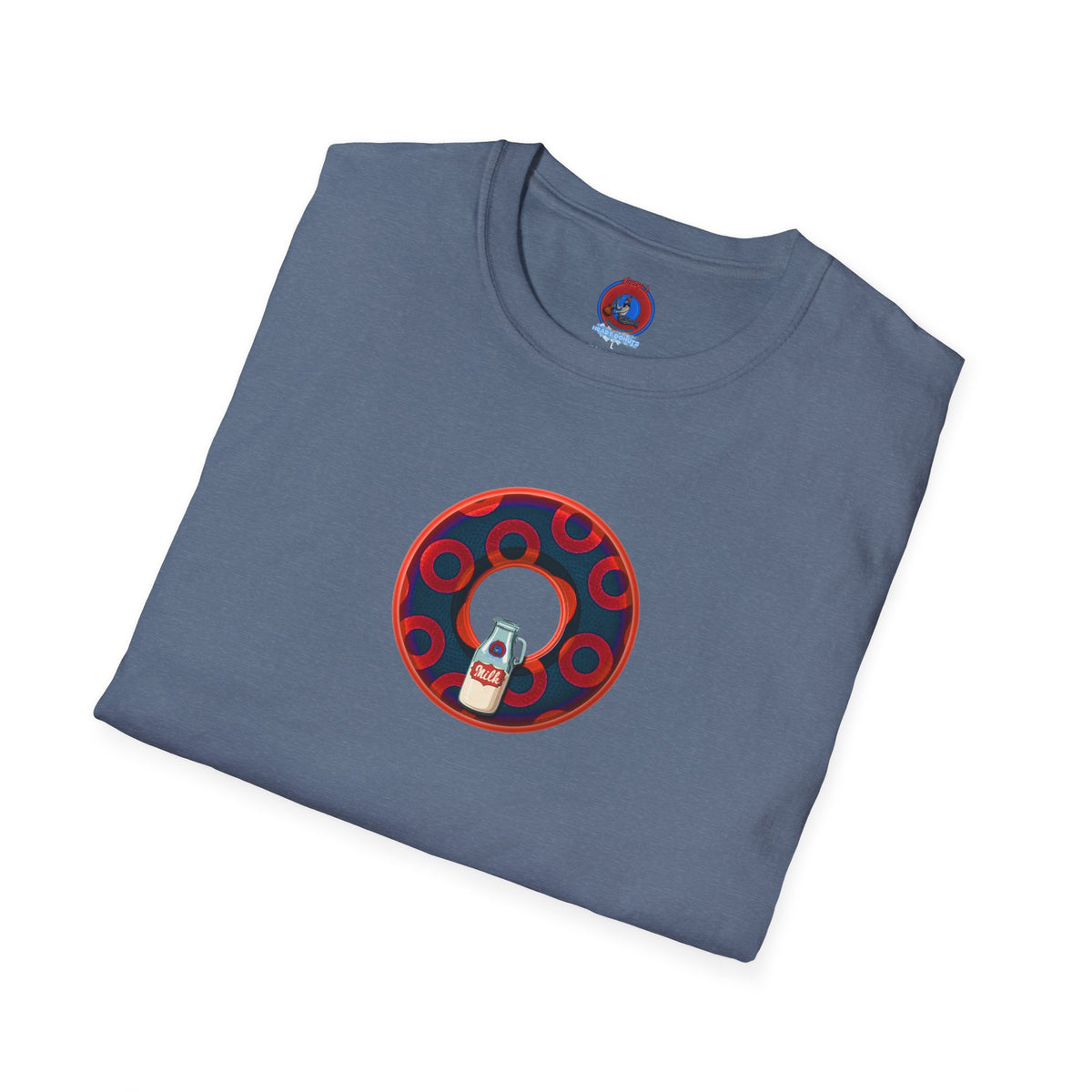 Classic Donut Tee - Unisex Soft-Style - "Wooked Cream - YEMSG Donut " -purple/red rustic paradox donut - variant 3