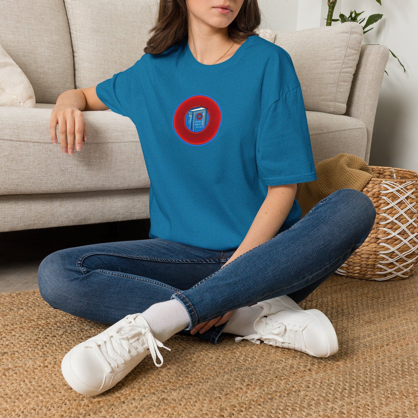 Classic Donut Tee - Unisex Soft-Style - "Helping Phriendly Donut Tee" - vivid red donut - w/shine- variant 2