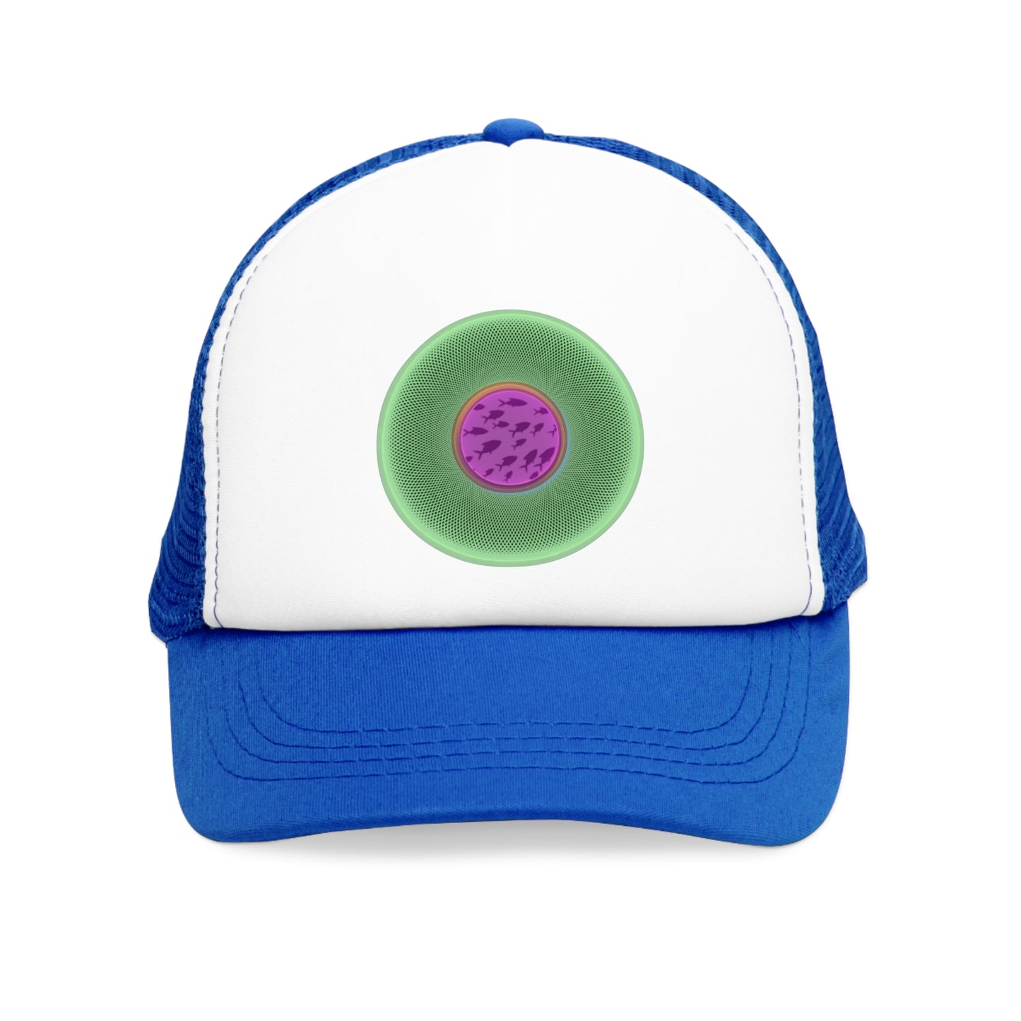 Lumpy Trucker Hat - "Donut Pastels Skool of Phishies" - variant 2 - green/purple