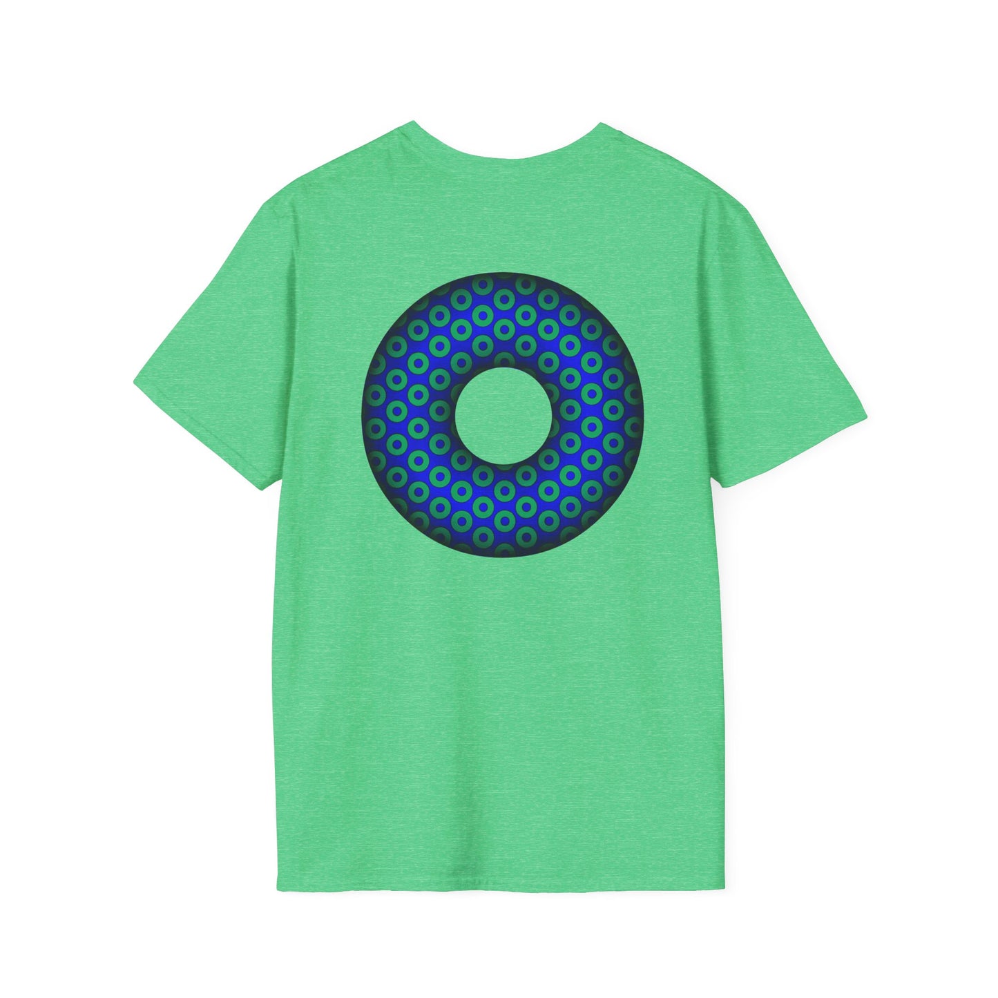 Plain Donuts/Unisex Soft-Style - "Plain Paradoxical Grided Donuts" - light green/blue donuts