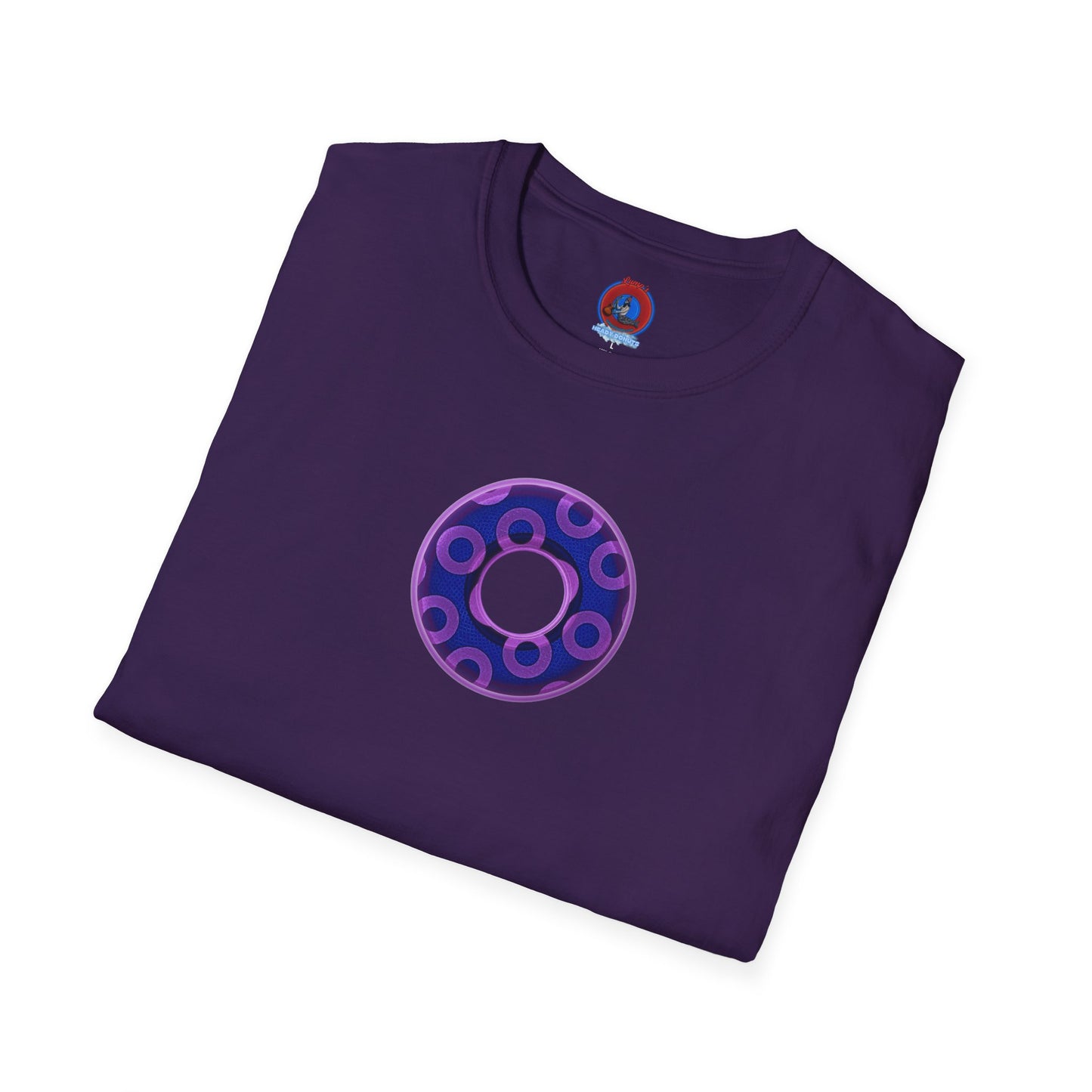 Plain Donuts/Unisex Soft-Style - "Plain Rustic Paradoxical Donuts" - light purple/dark blue donuts