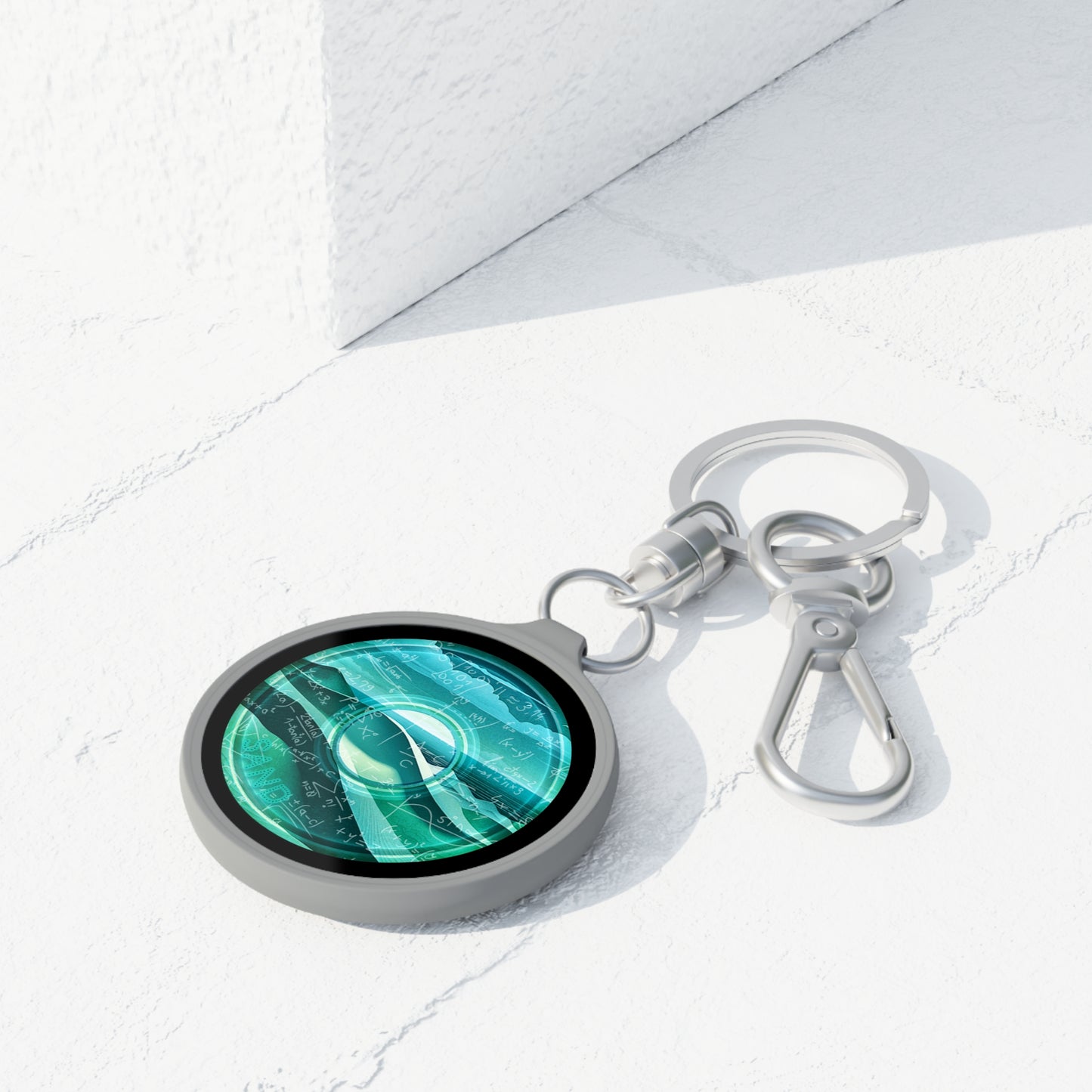 Lumpy Donut Keychain - "The Equating Donut " - series 1.0 - teal picture donut