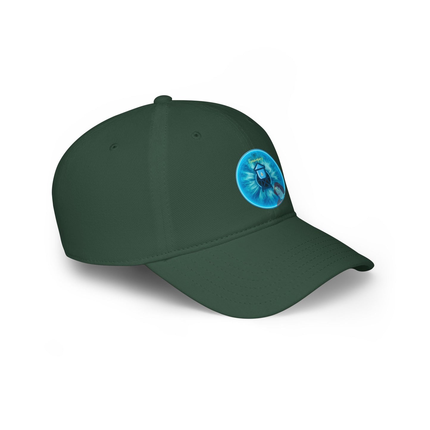 Lumpy Donut Baseball Cap - "The Peering Donut Cap of Opacity" - variant 3 - light blue idonut w/
