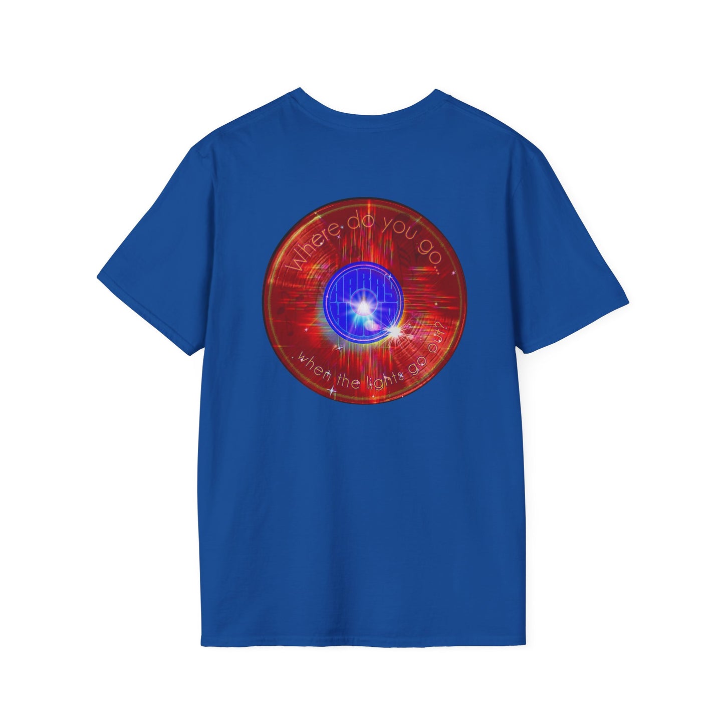 Classic Donut Tee - Unisex Soft-Style - "Harry's Hoodlum Donut" - series 1.0  - variant 1 - red donut/lights on