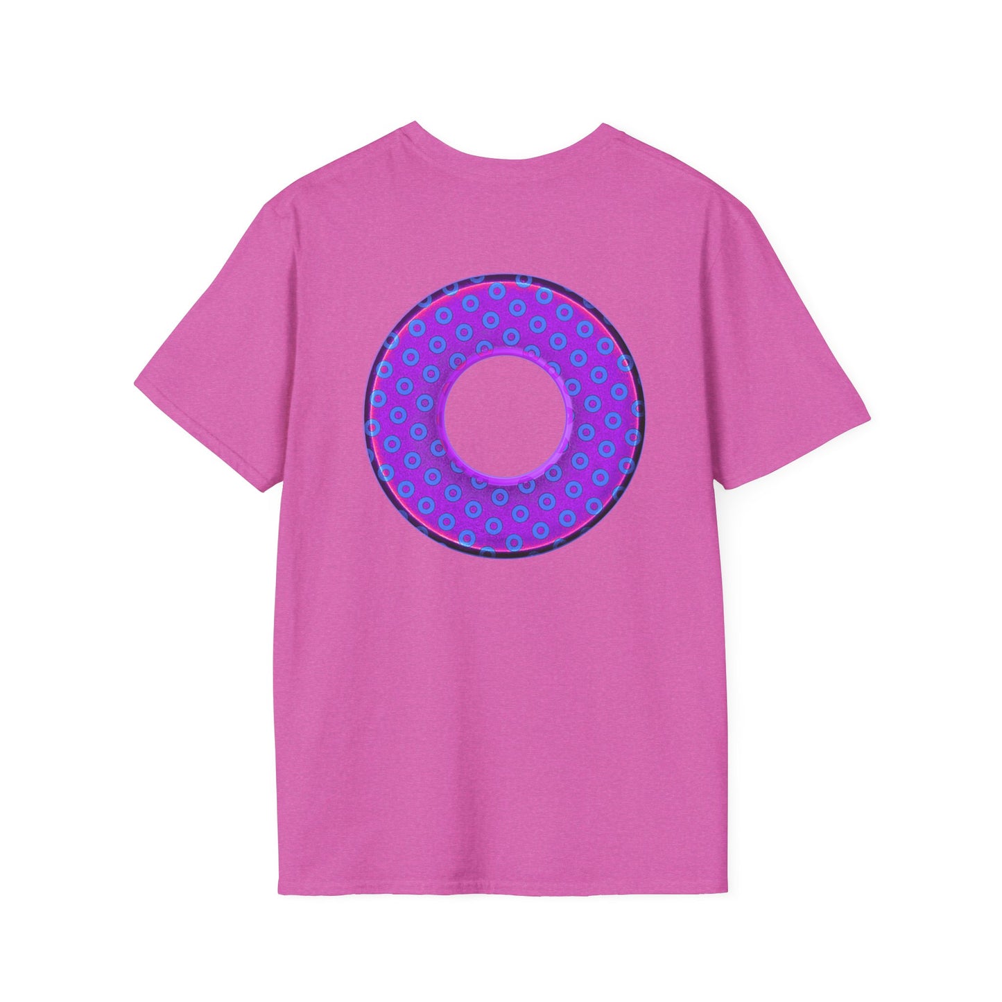 Plain Donuts/Unisex Soft-Style - "Plain Electric Paradoxical Donuts" - bright purple/blue donuts