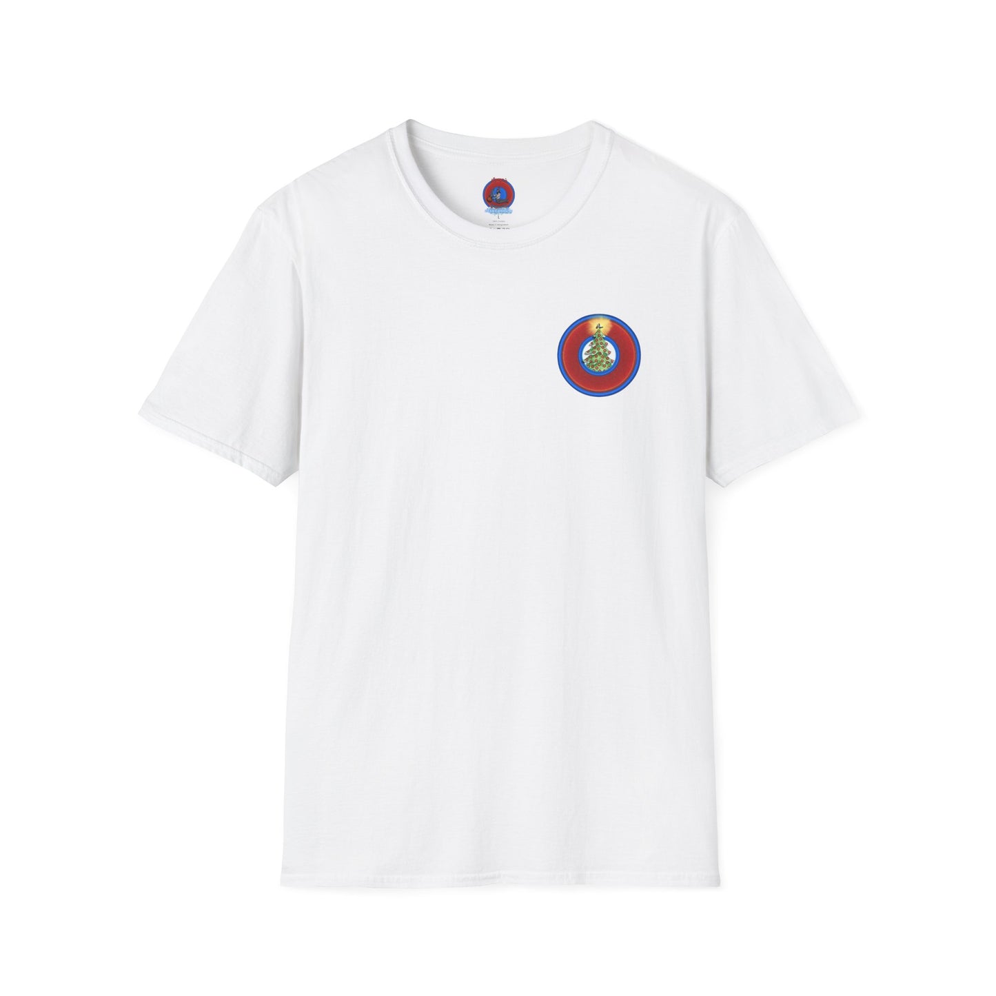 Classic Donut Tee - Unisex Soft-Style - "It's Always Phishmas in Philly" - rustic red/blue donut