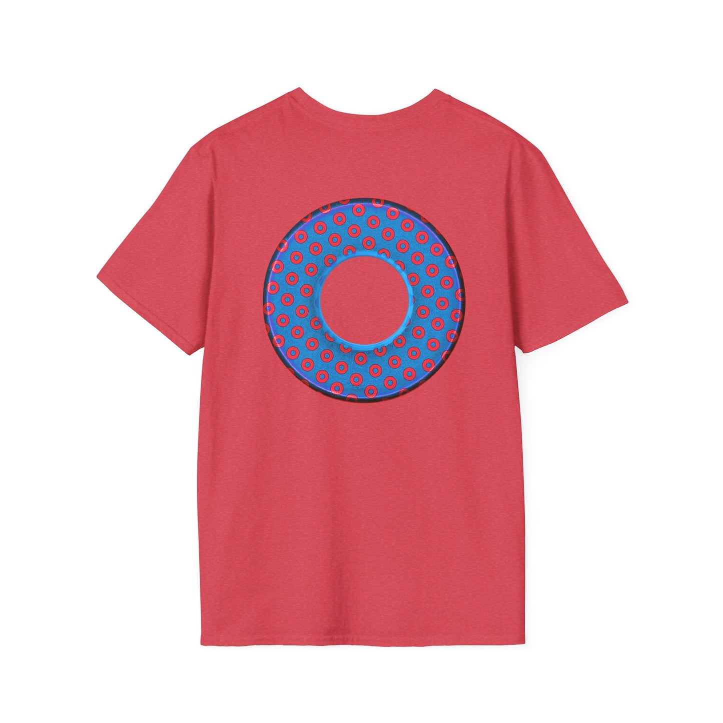 Plain Donuts/Unisex Soft-Style - "Plain Electric Paradoxical Donuts" - royal blue/red donuts