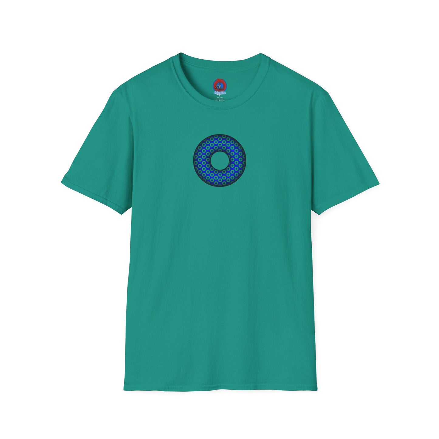 Plain Donuts/Unisex Soft-Style - "Plain Paradoxical Grided Donuts" - light green/blue donuts
