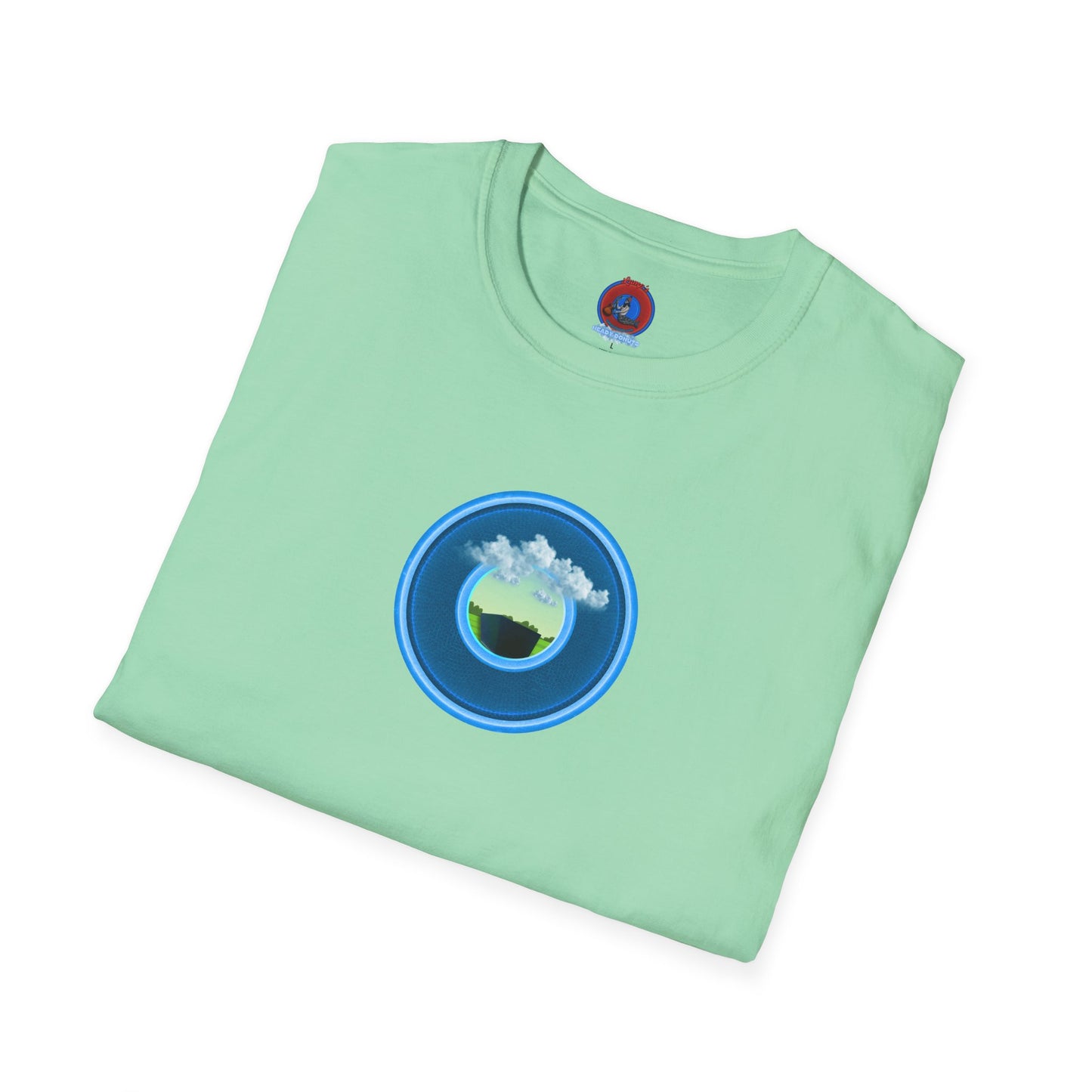 Classic Donut Tee - Unisex Soft-Style - "Got Rhombus?" - series 1.0  - variant 1 - blue/blue donut
