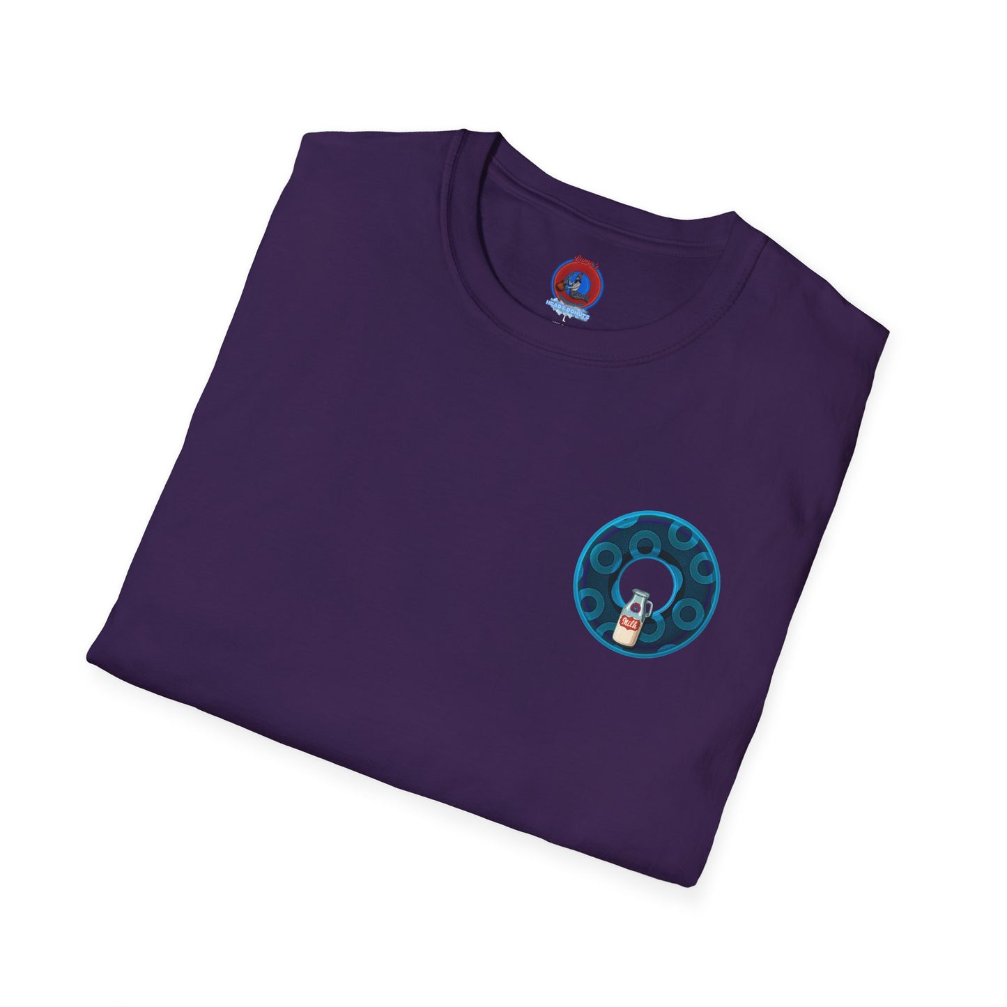 Classic Donut Tee - Unisex Soft-Style - "Wooked Cream - YEMSG Donut " - blue/teal rustic paradox donut - variant 7