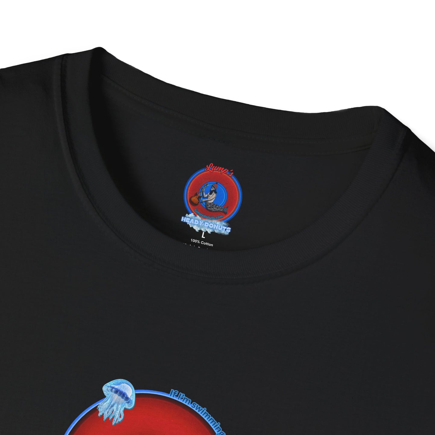 Classic Donut Tee - Unisex Soft-Style - "The Swimmer's Donut" - plump red donut