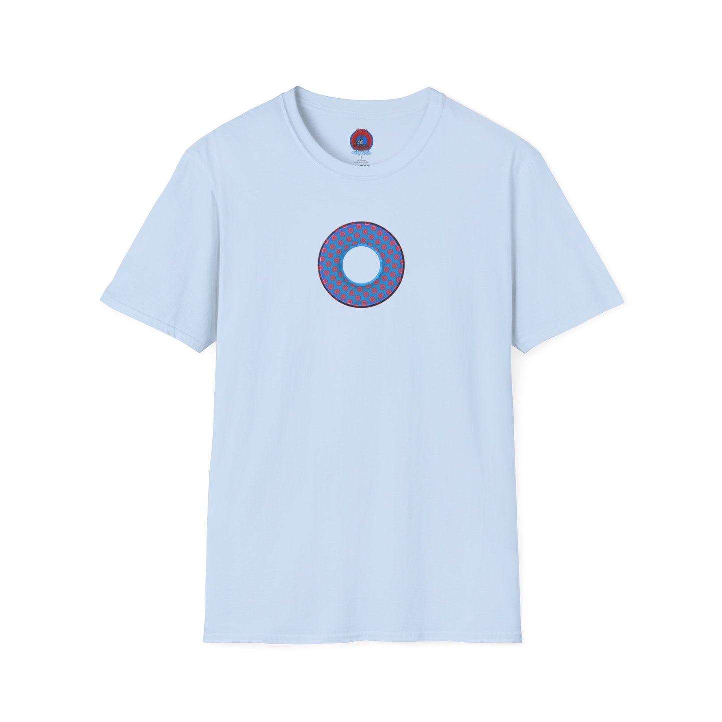 Plain Donuts/Unisex Soft-Style - "Plain Electric Paradoxical Donuts" - royal blue/red donuts