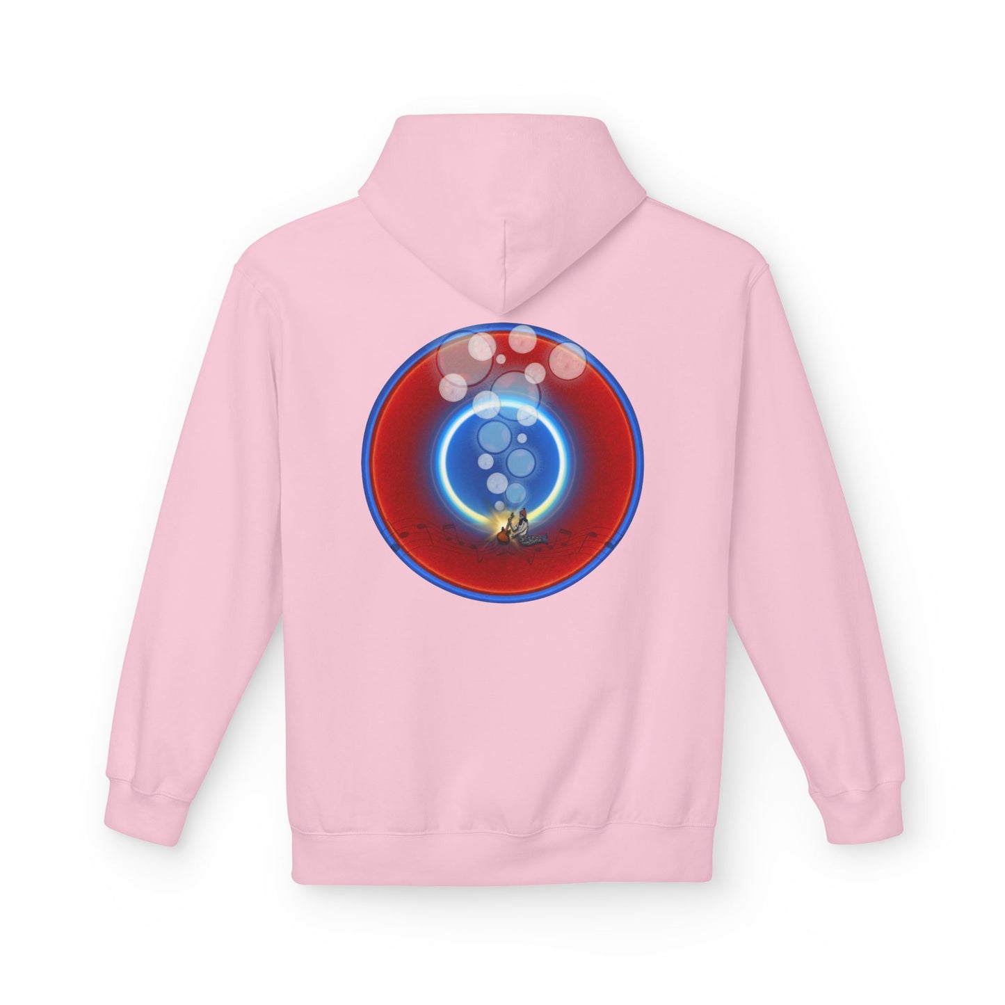 Fleece Harry Hoodies [Midweight Soft-style] - "The Bubbler's Donut" - w/rustic red donuts