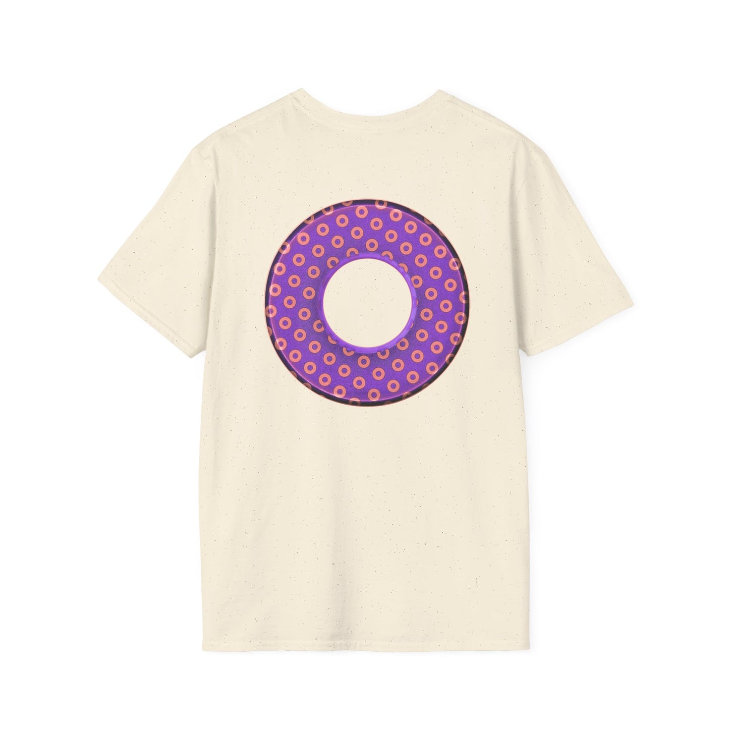 Plain Donuts/Unisex Soft-Style - "Plain Electric Paradoxical Donuts" - light purple/coral donuts