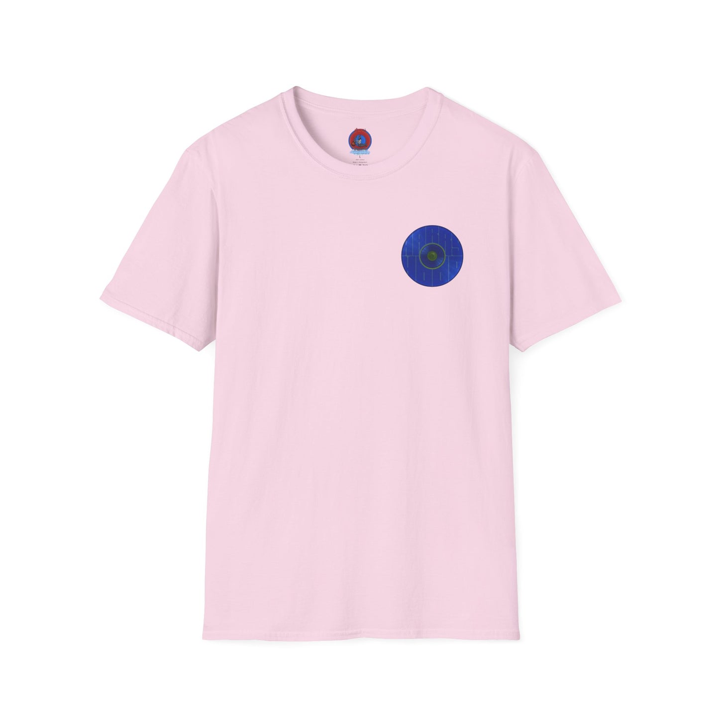 Classic Donut Tee - Unisex Soft-Style - "Harry's Hoodlum Donut" - series 1.0  - variant 3 - lights off/blue donut(s)