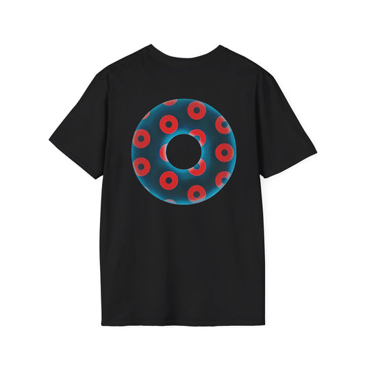 Plain Donuts/Unisex Soft-Style - "Plain Blimpy Paradoxical Donuts" - steel blue/red donuts