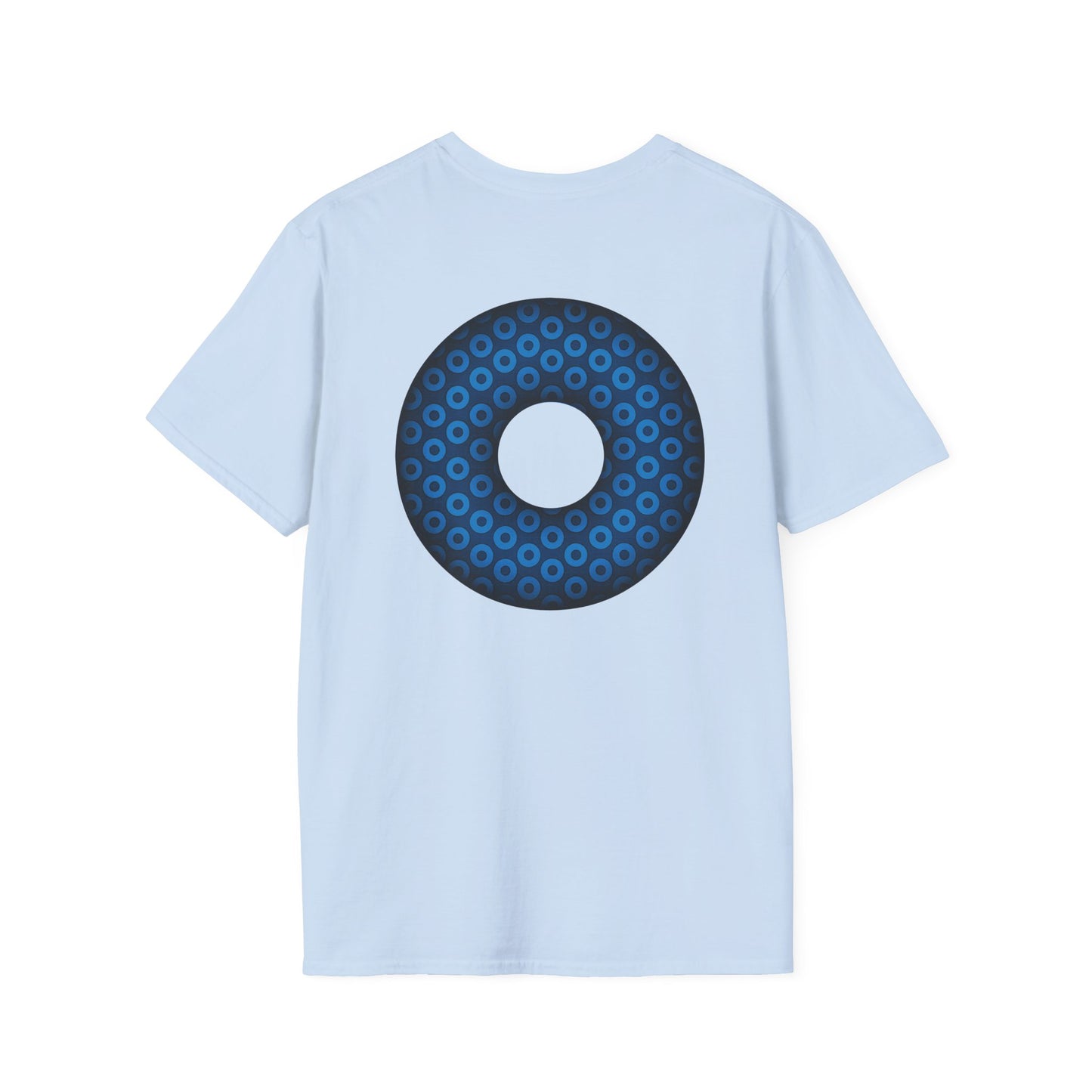 Plain Donuts/Unisex Soft-Style - "Plain Paradoxical Grided Donuts" - light blue/dark blue donuts