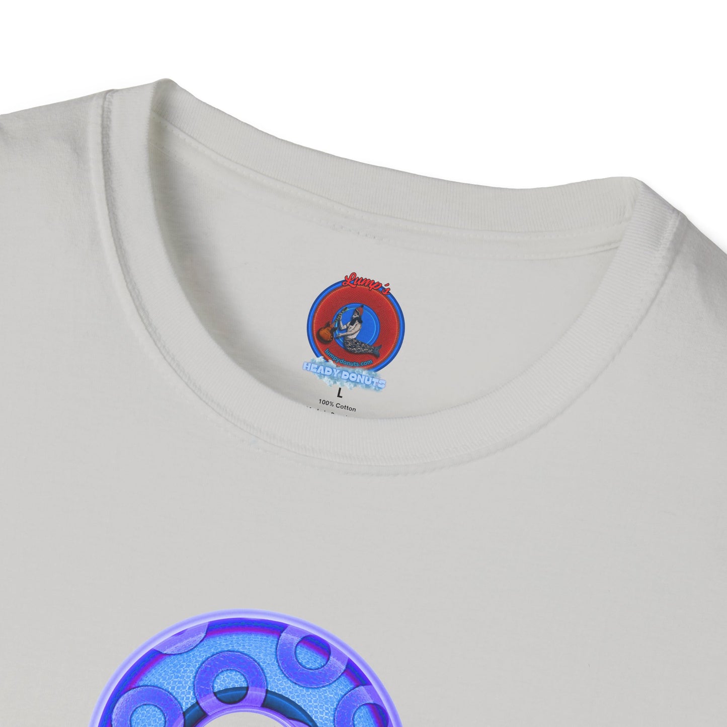 Plain Donuts/Unisex Soft-Style - "Plain Rustic Paradoxical Donuts" - light blue/purple donuts