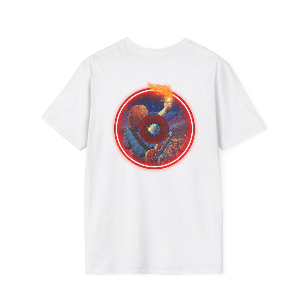 Classic Donut Tee - Unisex Soft-Style - "Torchbearer's Donut " - red donut