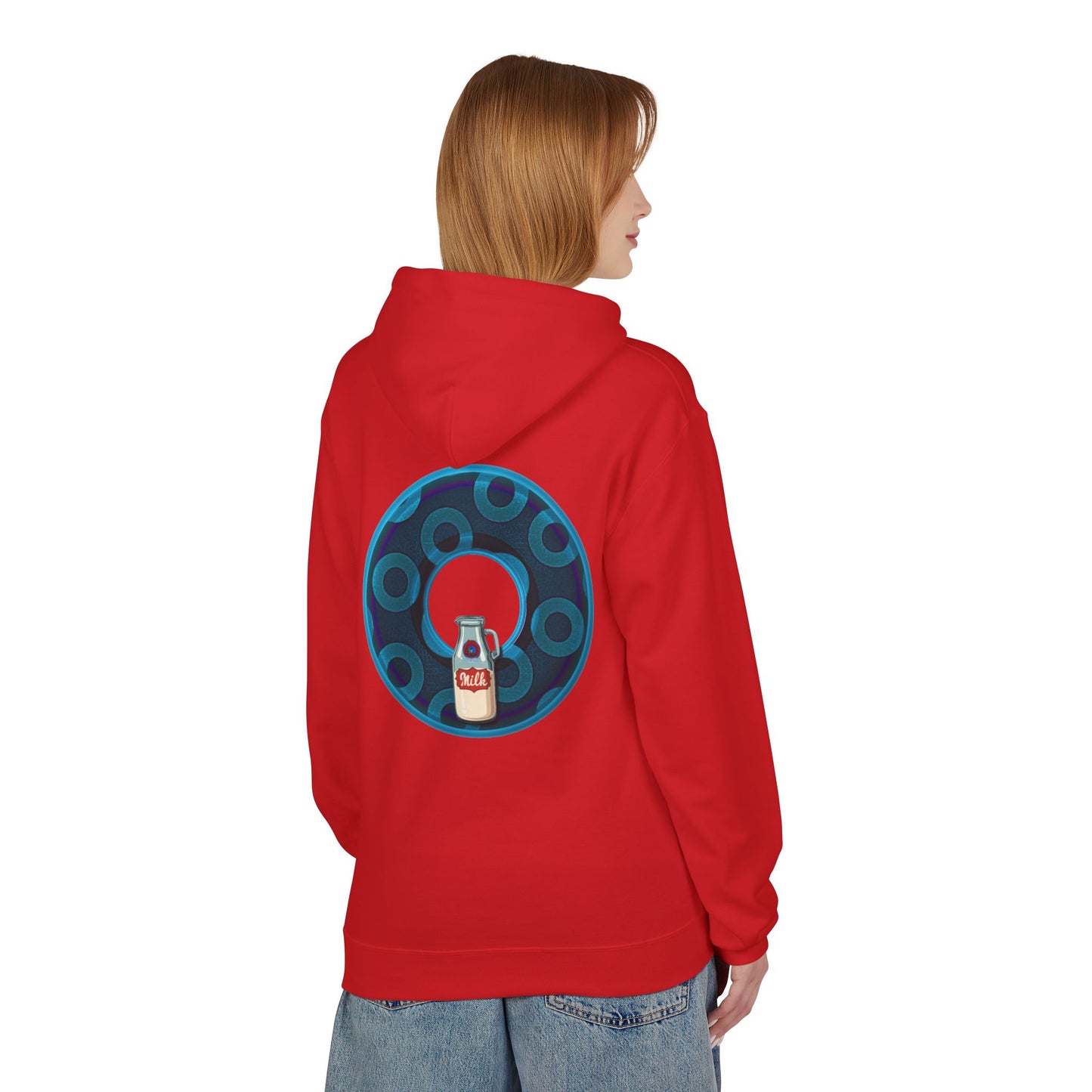 Fleece Harry Hoodies [Midweight Soft-style] - "Wooked Cream Dairy - YEMSG Donut" - blue/blue rustic paradox donut - variant 7