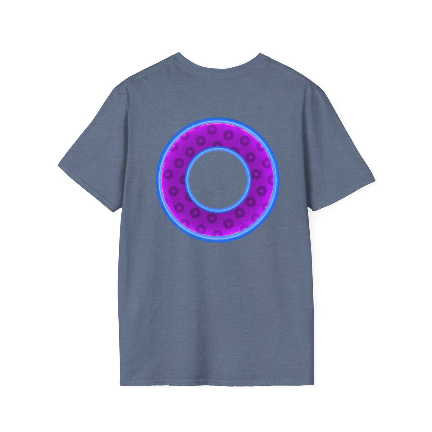 Plain Donuts/Unisex Soft-Style - "Plain Wide Mouthed Paradoxical Donuts" - purple/light royal blue donuts