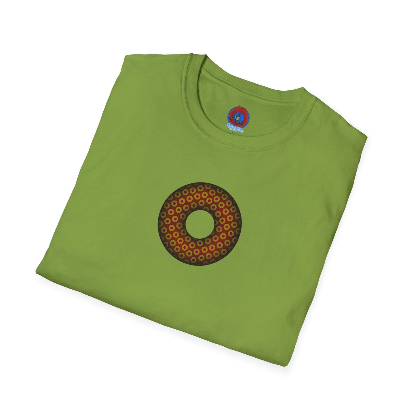 Plain Donuts/Unisex Soft-Style - "Plain Paradoxical Grided Donuts" - gold/burgundy donuts