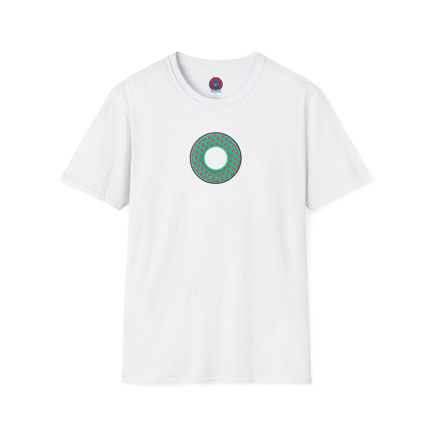 Plain Donuts/Unisex Soft-Style - "Plain Electric Paradoxical Donuts" - light green/red donuts