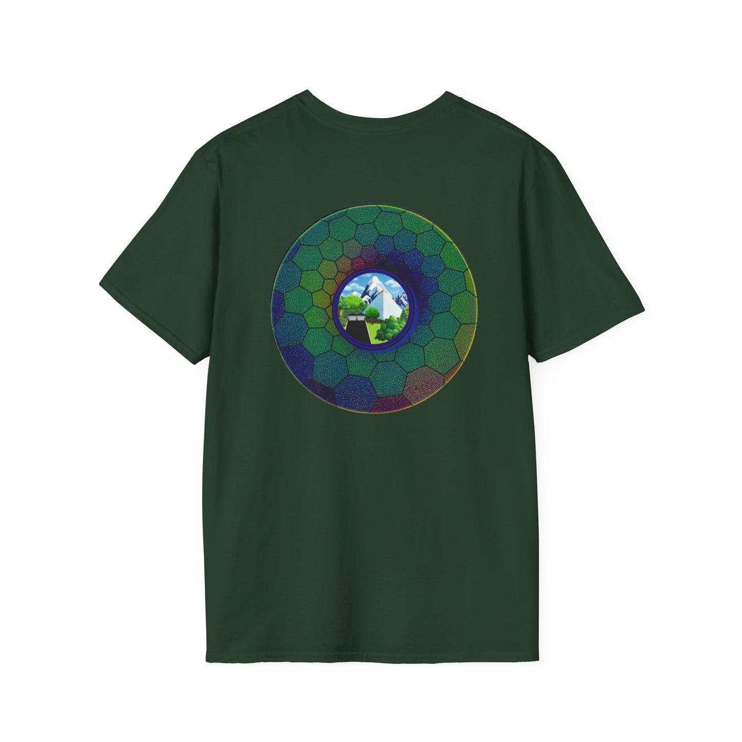 Classic Donut Tee - Unisex Soft-Style - "Mansions of South Park" - series 1.0 - variant 2 - green hexadonut