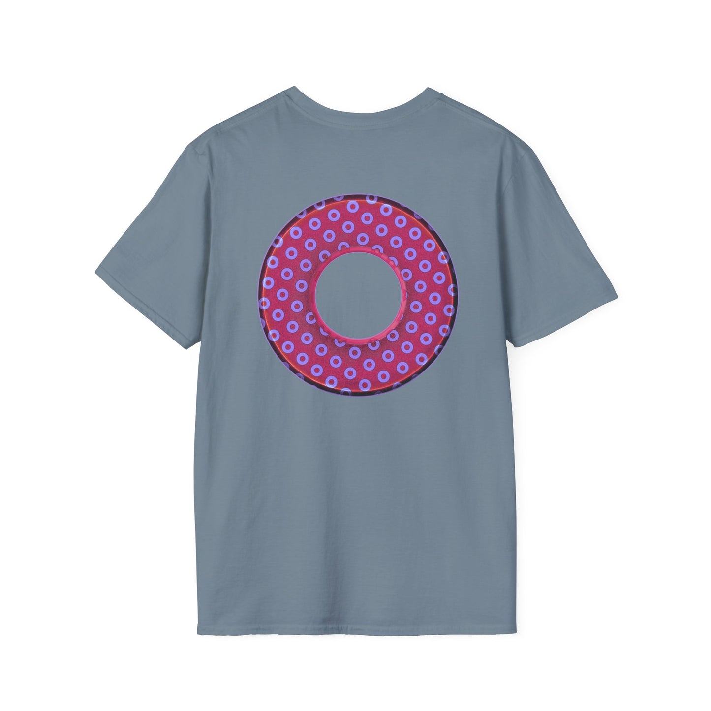 Plain Donuts/Unisex Soft-Style - "Plain Electric Paradoxical Donuts" - light purple/magenta donuts