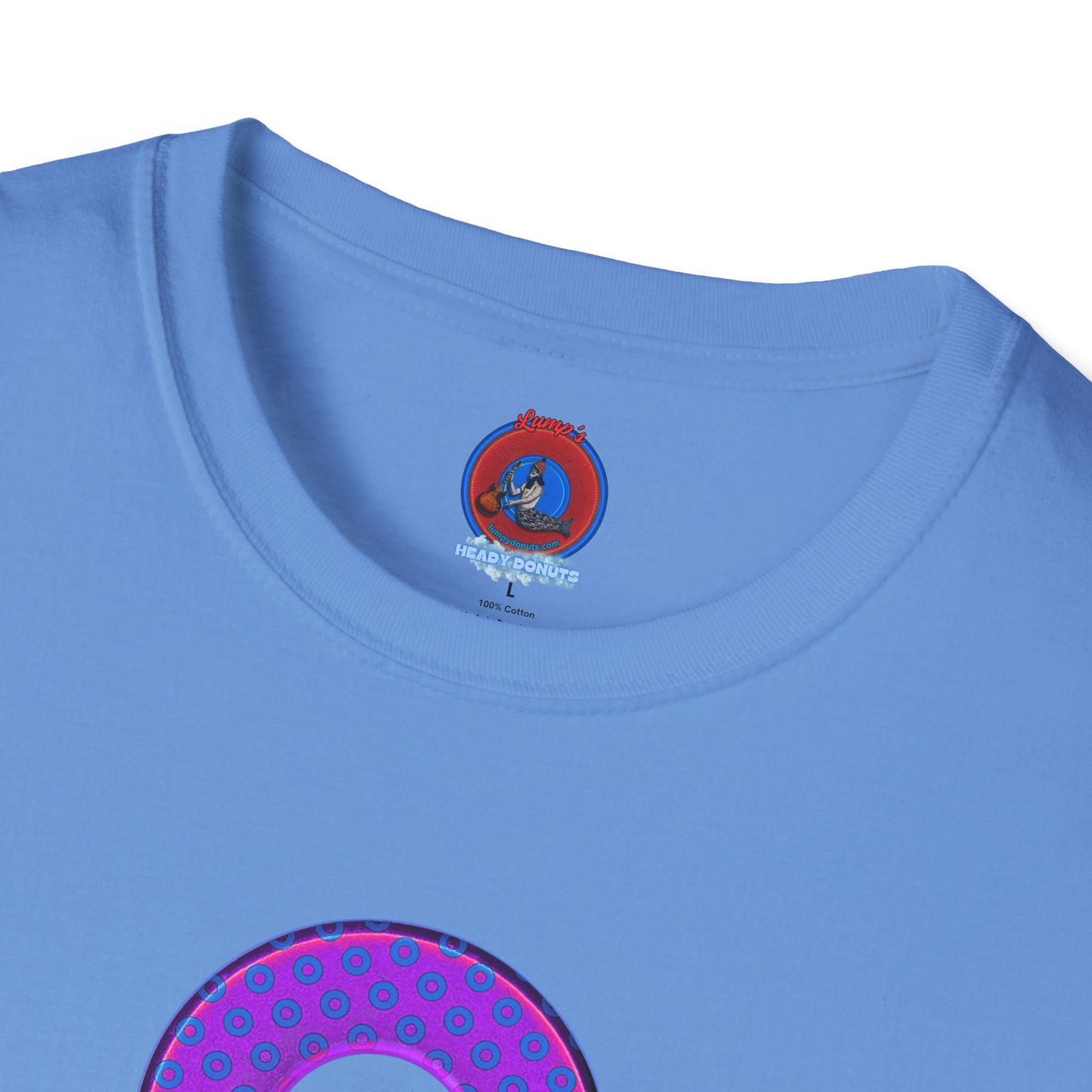 Plain Donuts/Unisex Soft-Style - "Plain Electric Paradoxical Donuts" - bright purple/royal blue donuts