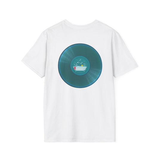 Classic Donut Tee - Unisex Soft-Style - "Bathtub Fun" - dark aquamarine donut